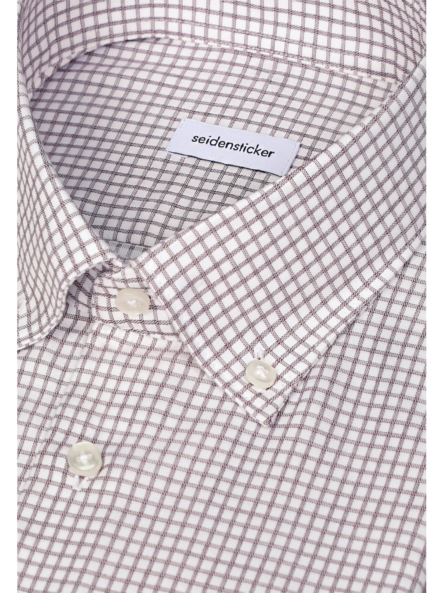 seidensticker Businesshemd »Schwarze Rose« Slim 1/1 Button-Down-Kragen Karo
