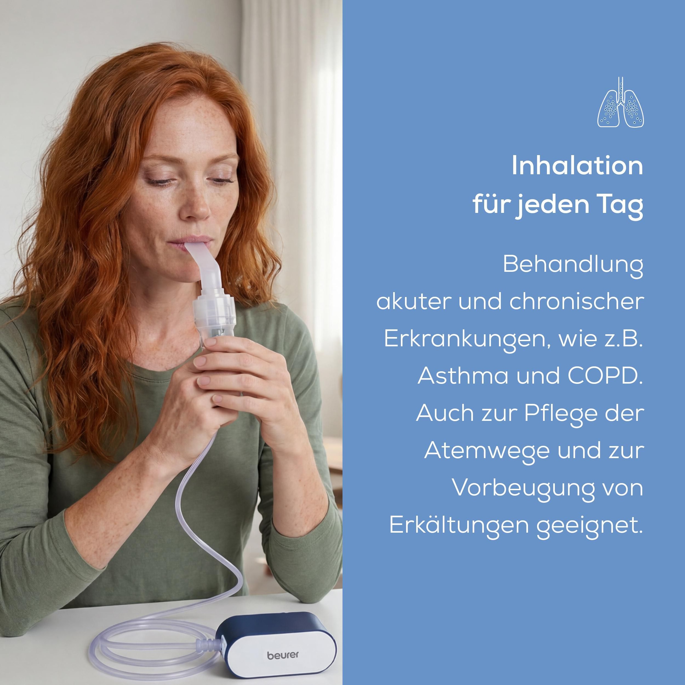 BEURER Inhalationsgerät »IH 61 mit DC Kompressor-Drucklufttechnologie« Zur Behandlung der oberen und unteren Atemwege