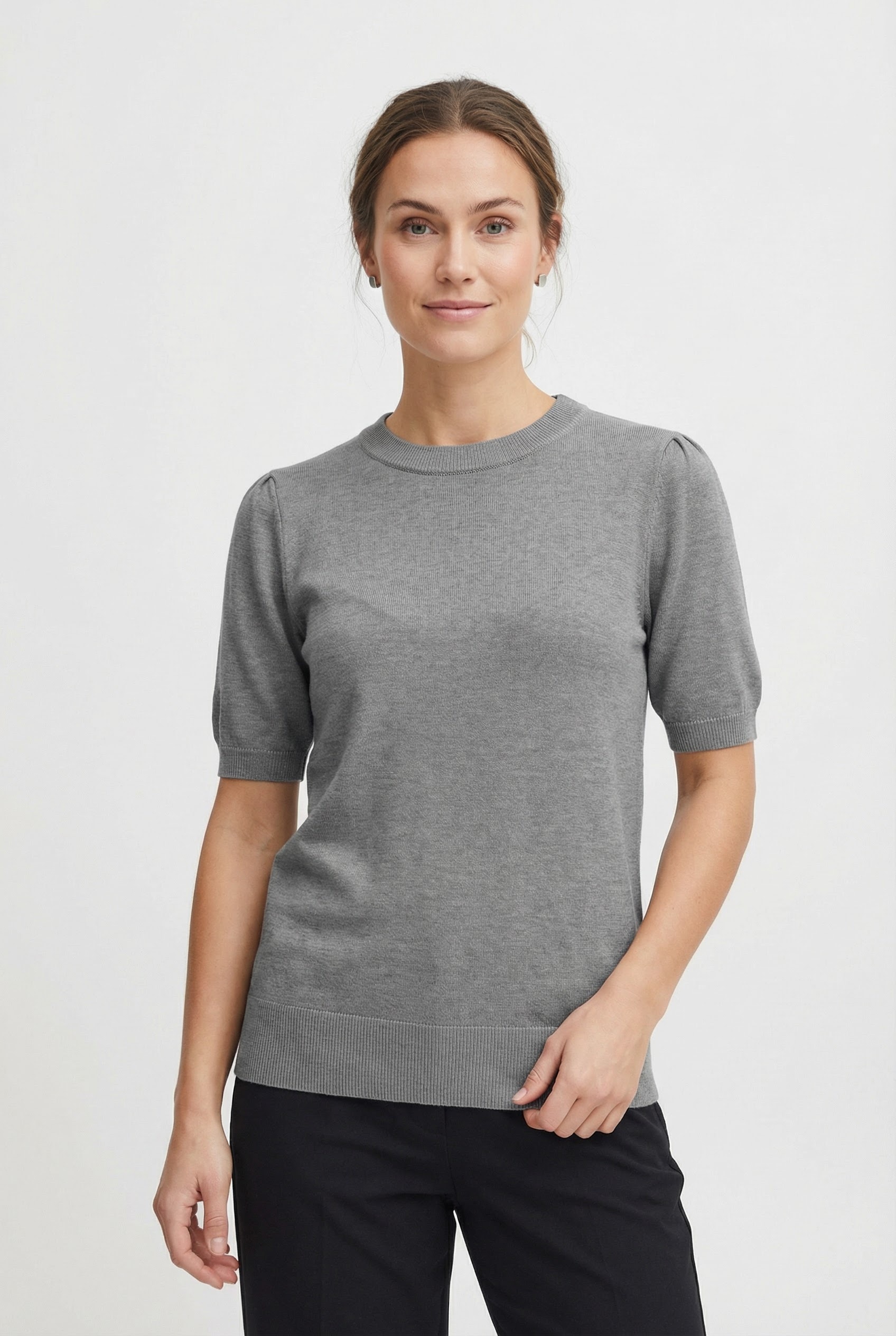 Saint Tropez Kurzarmpullover »MilaSZ SS« Viskosemischung, Classic fit