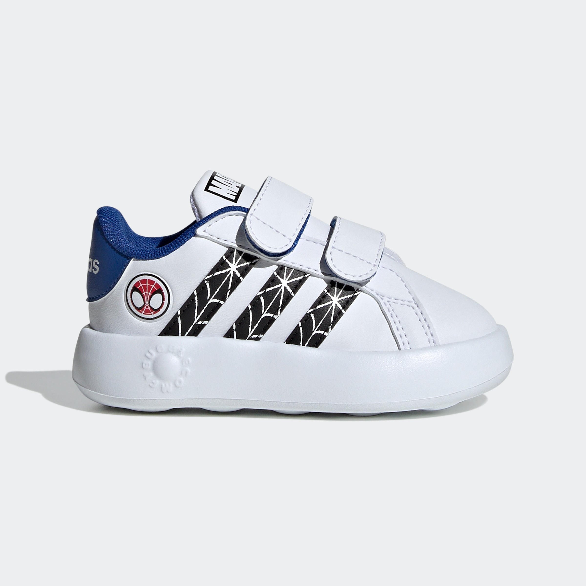 adidas Sportswear Klettschuh »ADIDAS MARVEL SPIDER-MAN KIDS GRAND COURT SCHUH«, Design auf den Spuren des adidas Superstar, für Kinder