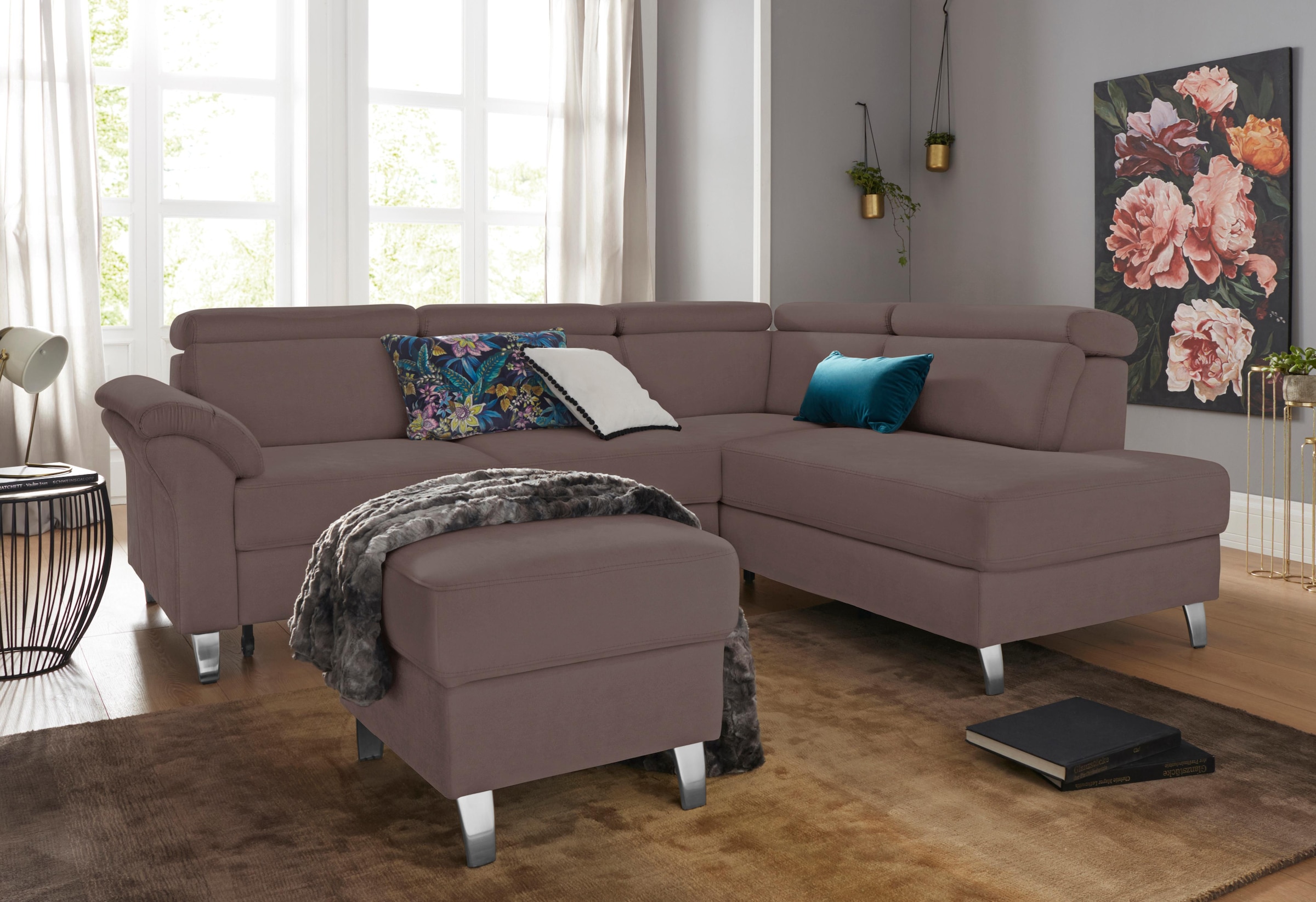 sit&more Ecksofa, inklusive Kopfteilverstellung, wahlweise mit Bettfunktion und Bettkasten