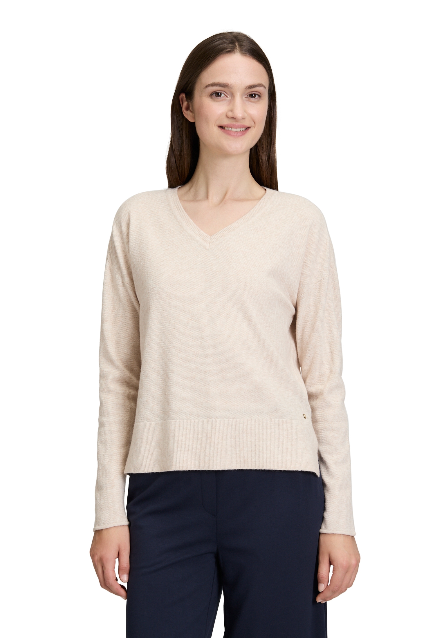 Betty&Co Strickpullover »Strickpullover mit V-Ausschnitt«