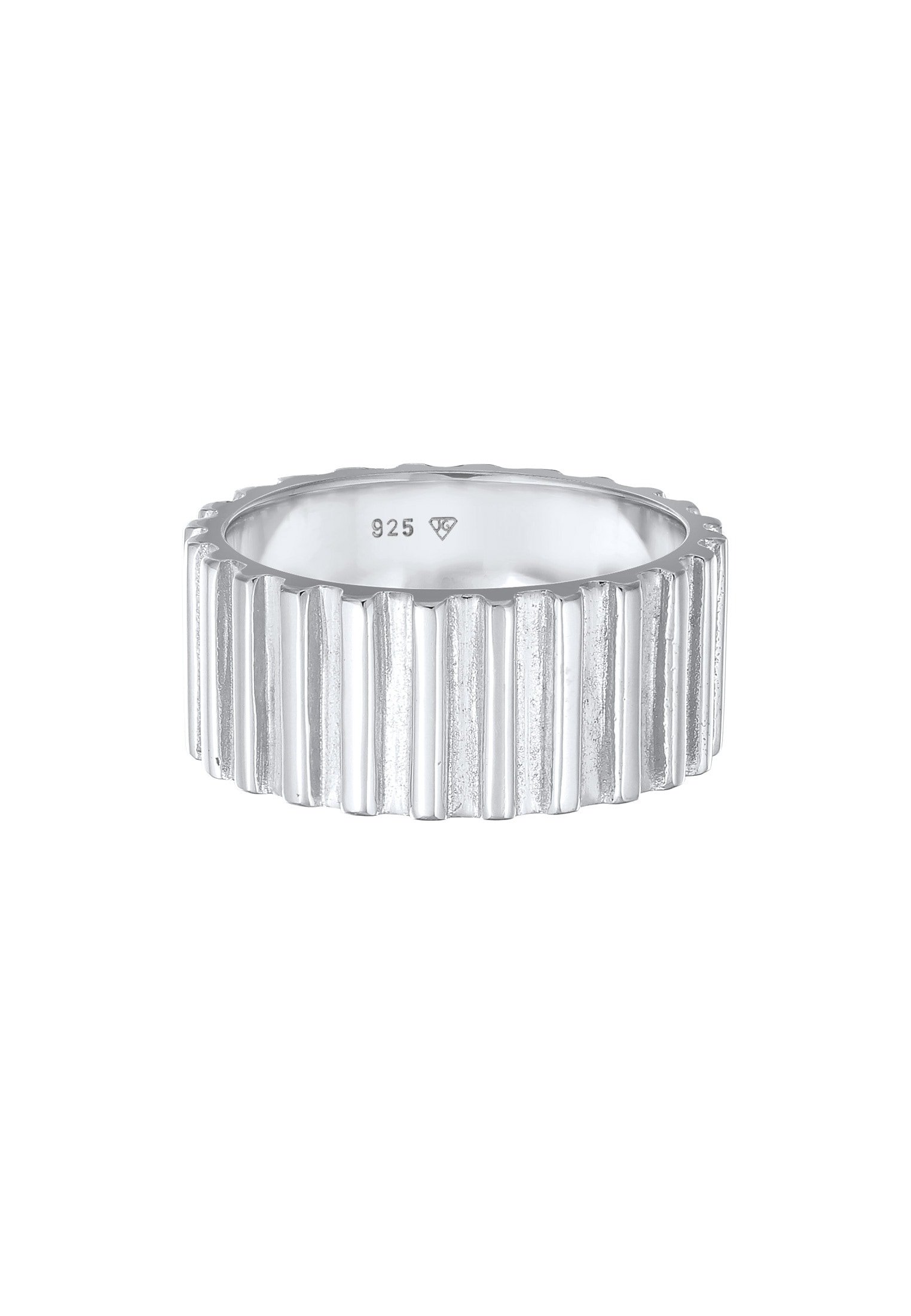 Elli Premium Silberring »Ring Bandring Relief Rillen Trend Breit 925 Silber«