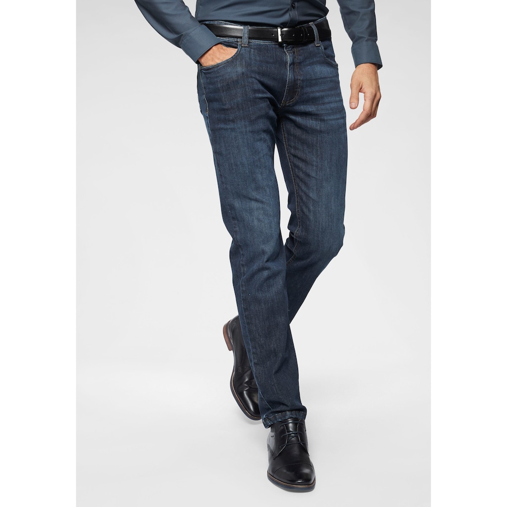 bugatti 5-Pocket-Jeans, Gürtelschlaufenbund mit Zip-fly