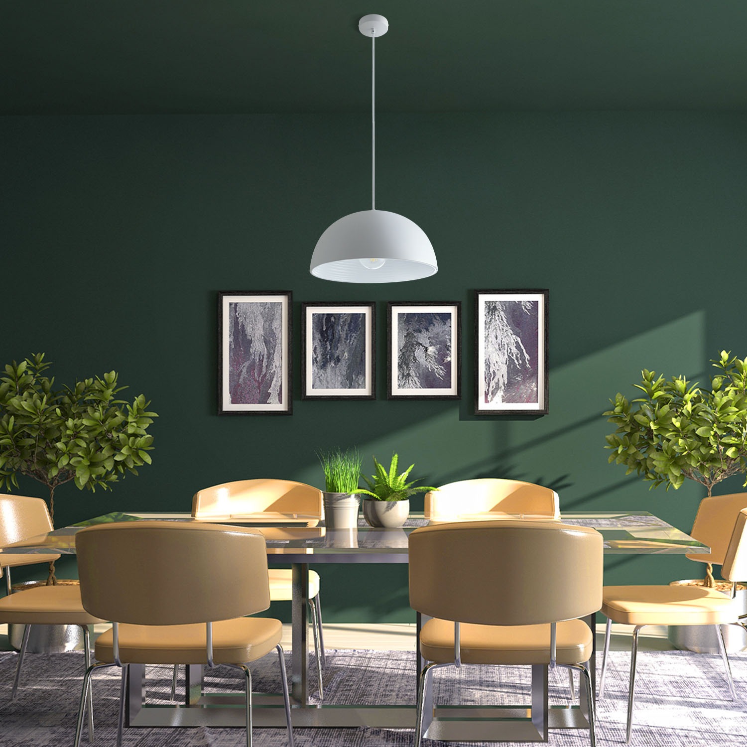 Paco Home Pendelleuchte »SAWYER« E27 Hängelampe Esszimmer Küchenlampe Hängend 1,5m Textilkabel Ã˜40,5cm