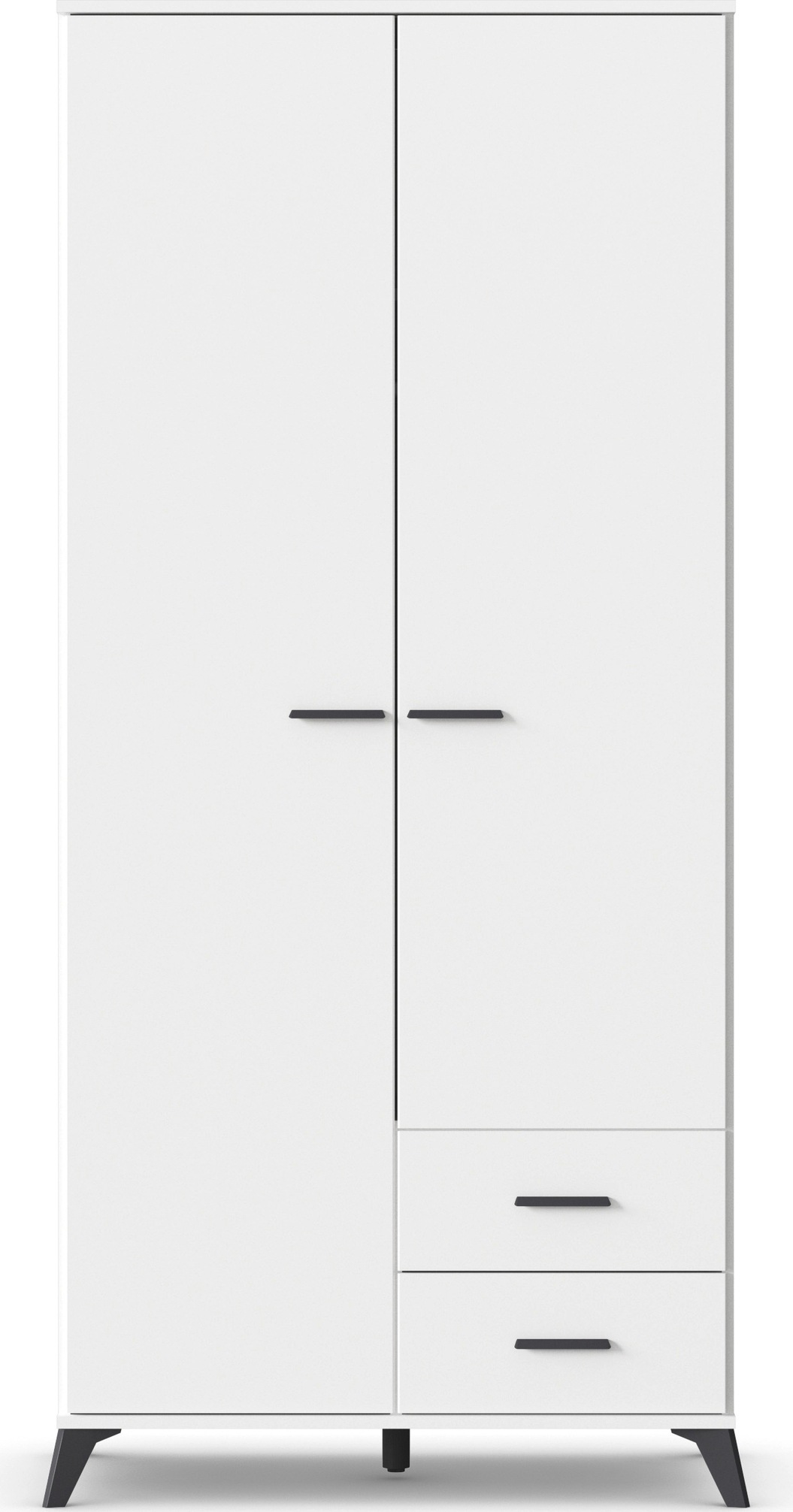 rauch Drehtürenschrank »Lucena« mit schräg ausgestellten Füßen im Monochrom-Stil