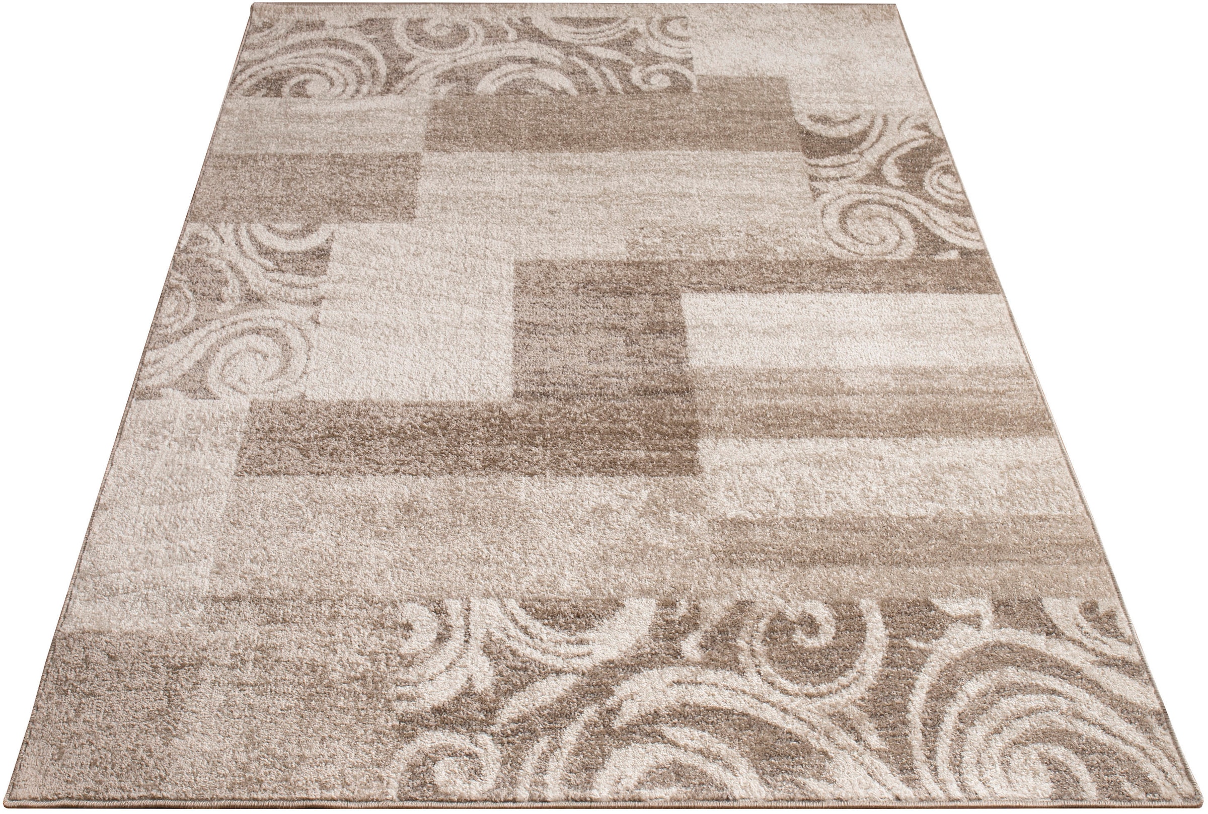 Paco Home Teppich »Sinai 053«, rechteckig, 13 mm Höhe, Kurzflor, Patchwork Design, mit Ornamenten