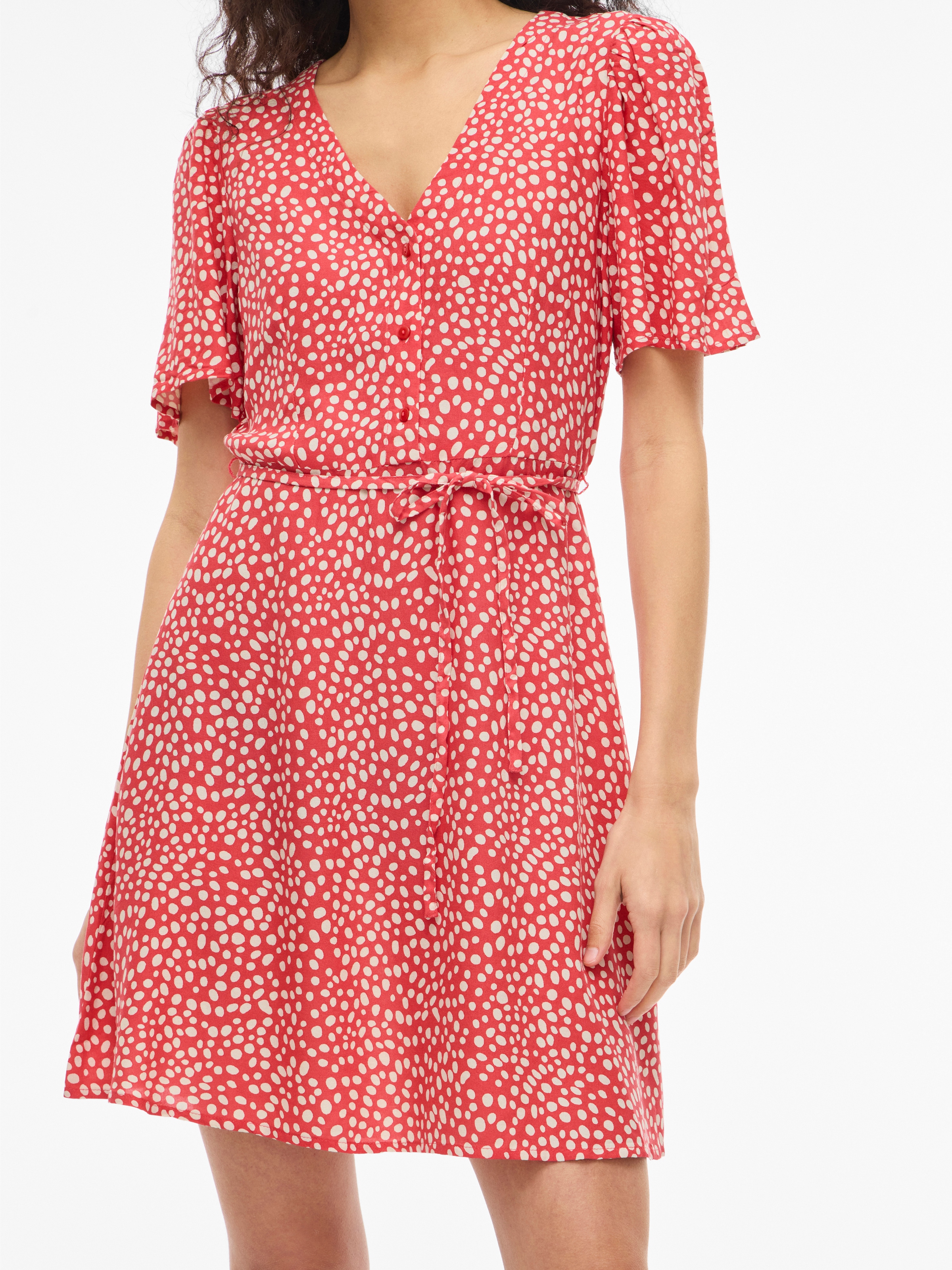 Vila Minikleid »VIGRACE V-NECK S/S SHORT DRESS - NOOS« Sommerkleid,