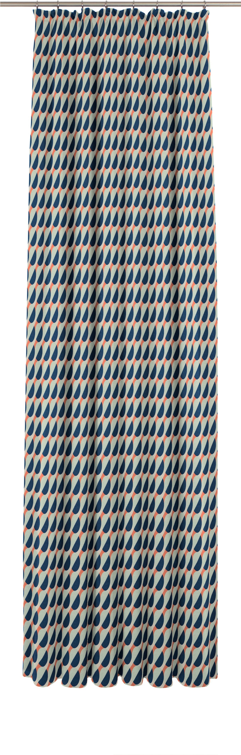Adam Vorhang »Vorhang Circles aus 100 % Bio-Baumwolle, Kräuselband (1 St)«, (1 St.), Vorhang Circles aus 100% Bio-Baumwolle, Kräuselband (1 St)