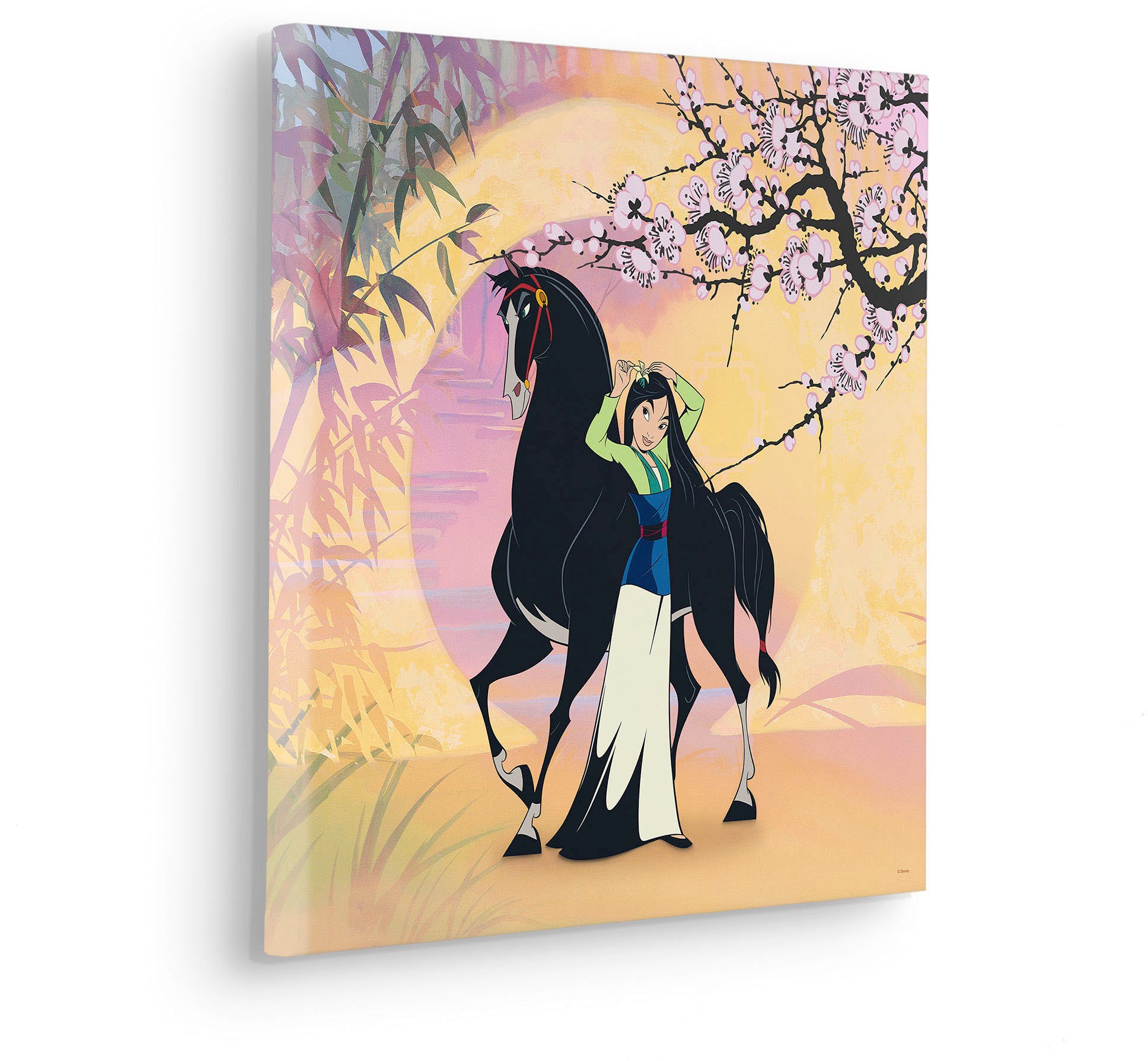 Komar Leinwandbild »Mulan with Kahn - Größe 40 x 40 cm«, Disney, (1 St., 40 x 40 cm (Breite x Höhe), Keilrahmenbild mit Echtholzrahmen, Kinderzimmer