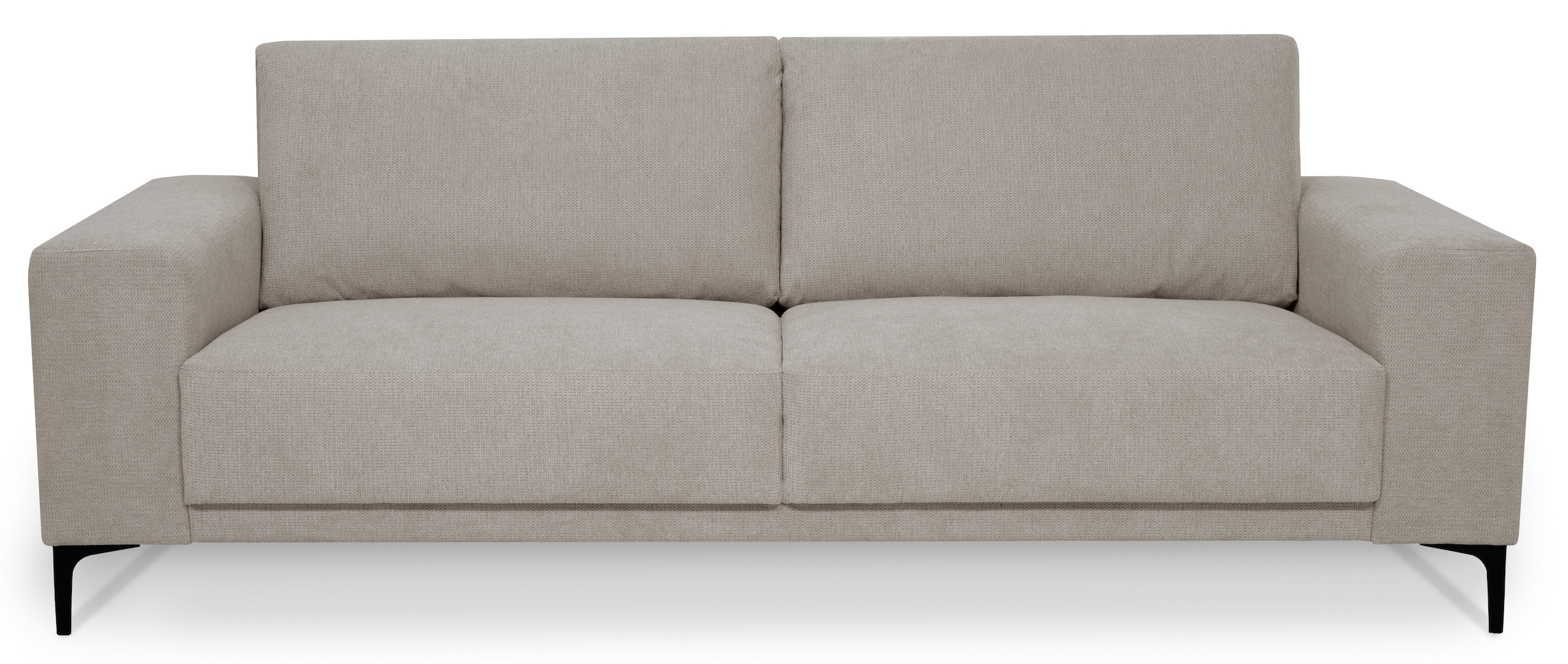 OTTO home 3-Sitzer »Xander« Breite 224 cm, Soft-Touch Chenille, schwarze Metallfüße