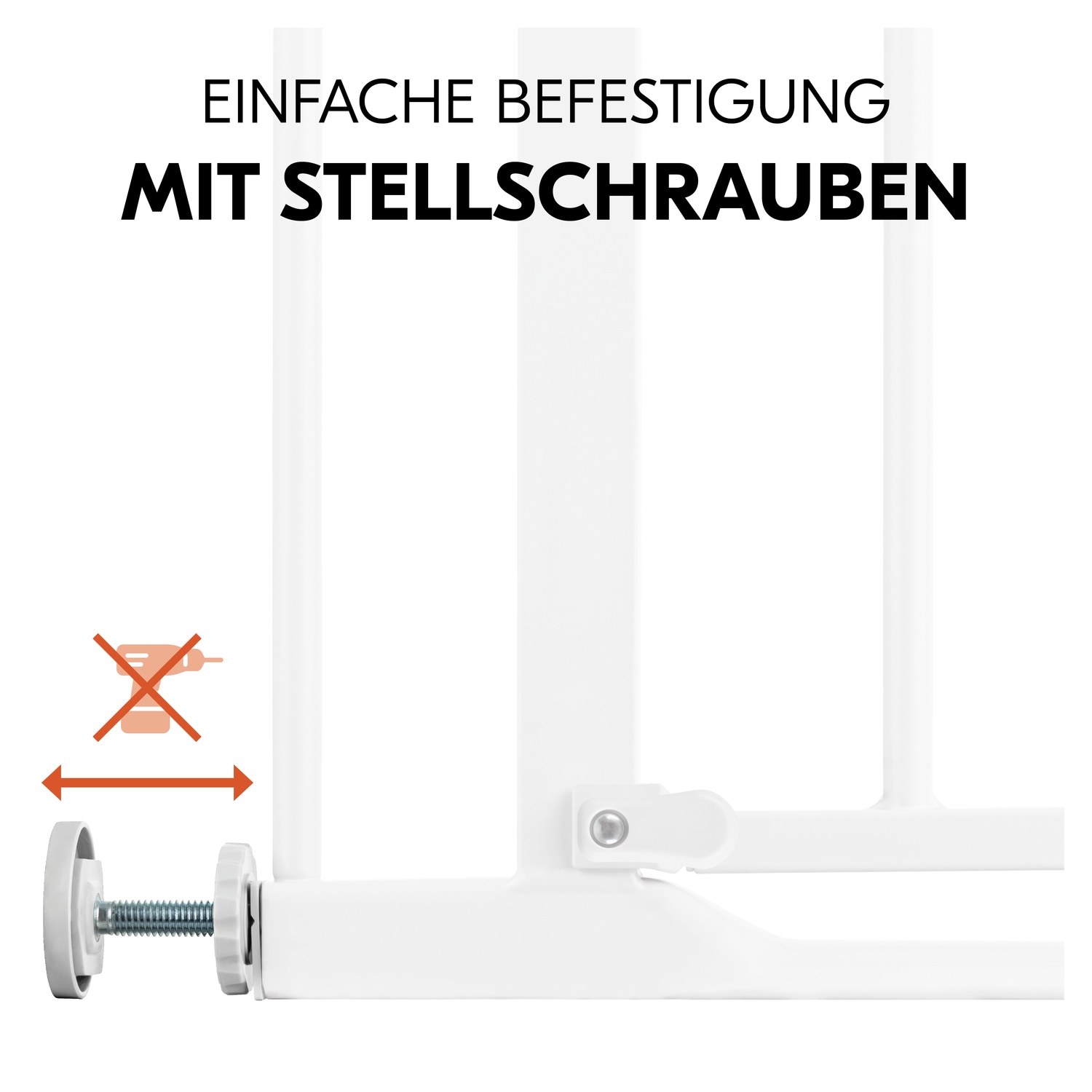 Hauck Türschutzgitter »Clear Step Autoclose 2 Set inklusive Verlängerung 21 cm, White«, auch als Treppenschutzgitter verwendbar; 96-101 cm; flacher Durchgang