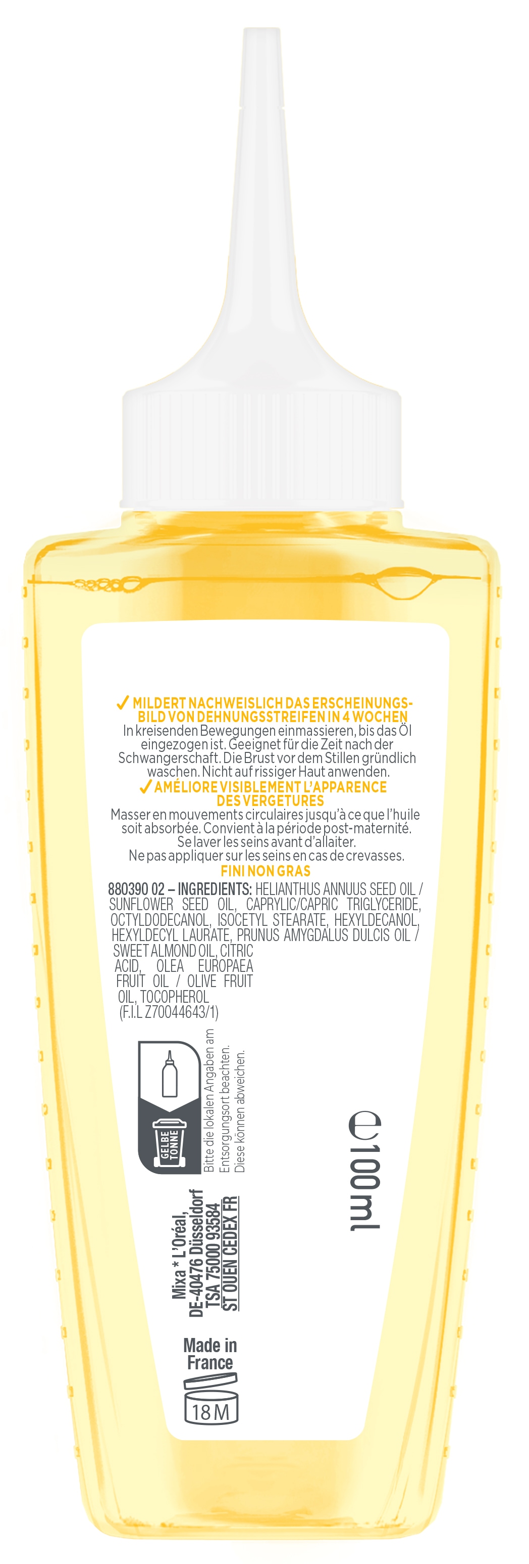 Mixa Körperlotion »Mixa Niacinamide Stretchmark Oil«