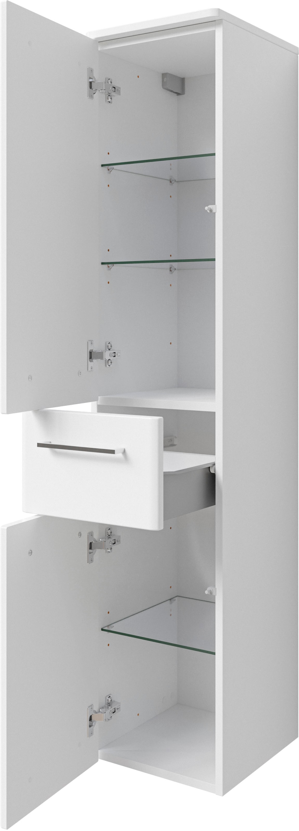 Saphir Badmöbel-Set »Quickset 316 5-teilig, inkl. Keramik-Waschtisch und LED-Spiegelschrank« Set, 5 Stk. tlg.