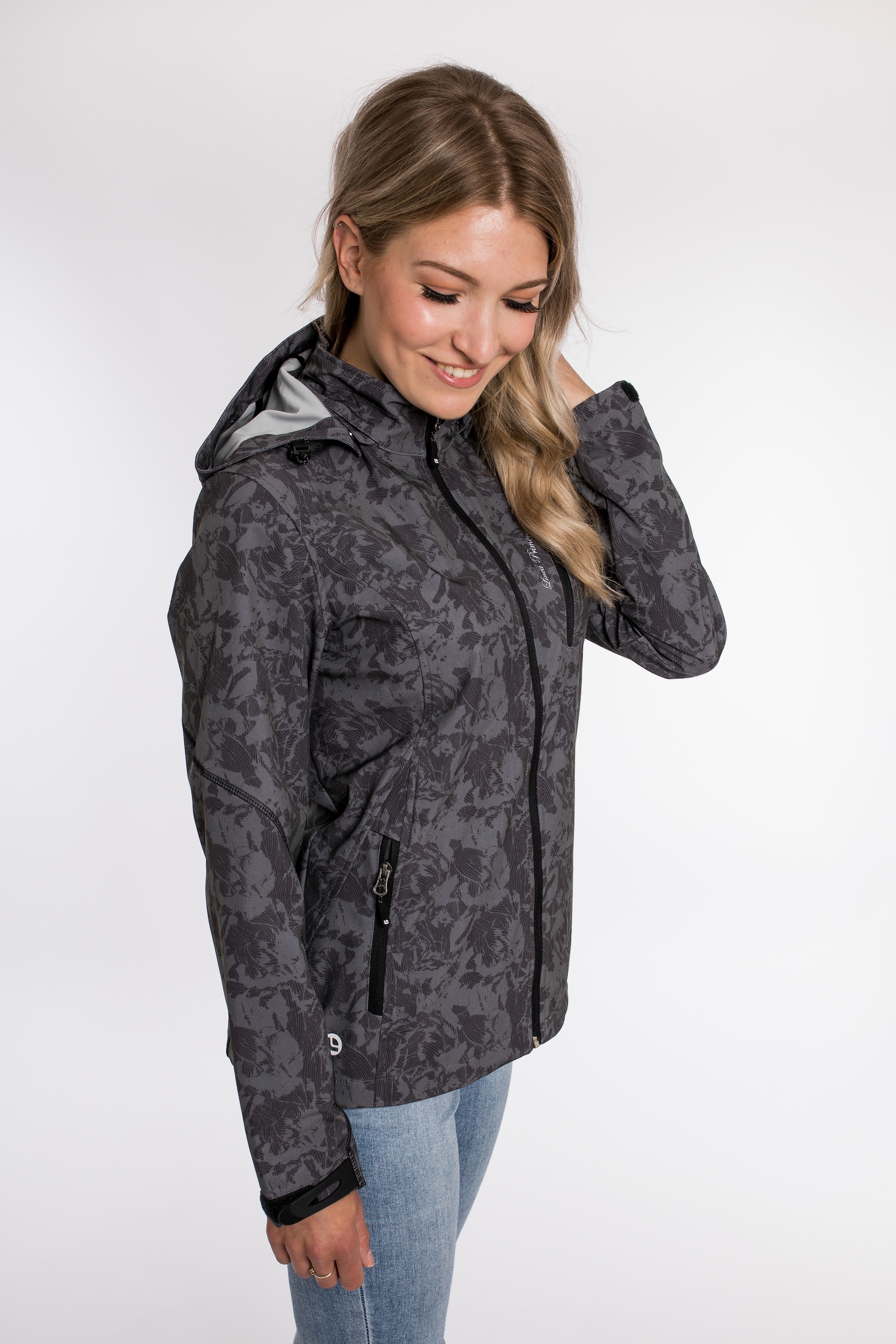 DEPROC Active Softshelljacke »SHELBY PEAK WOMEN«, mit abnehmbarer Kapuze