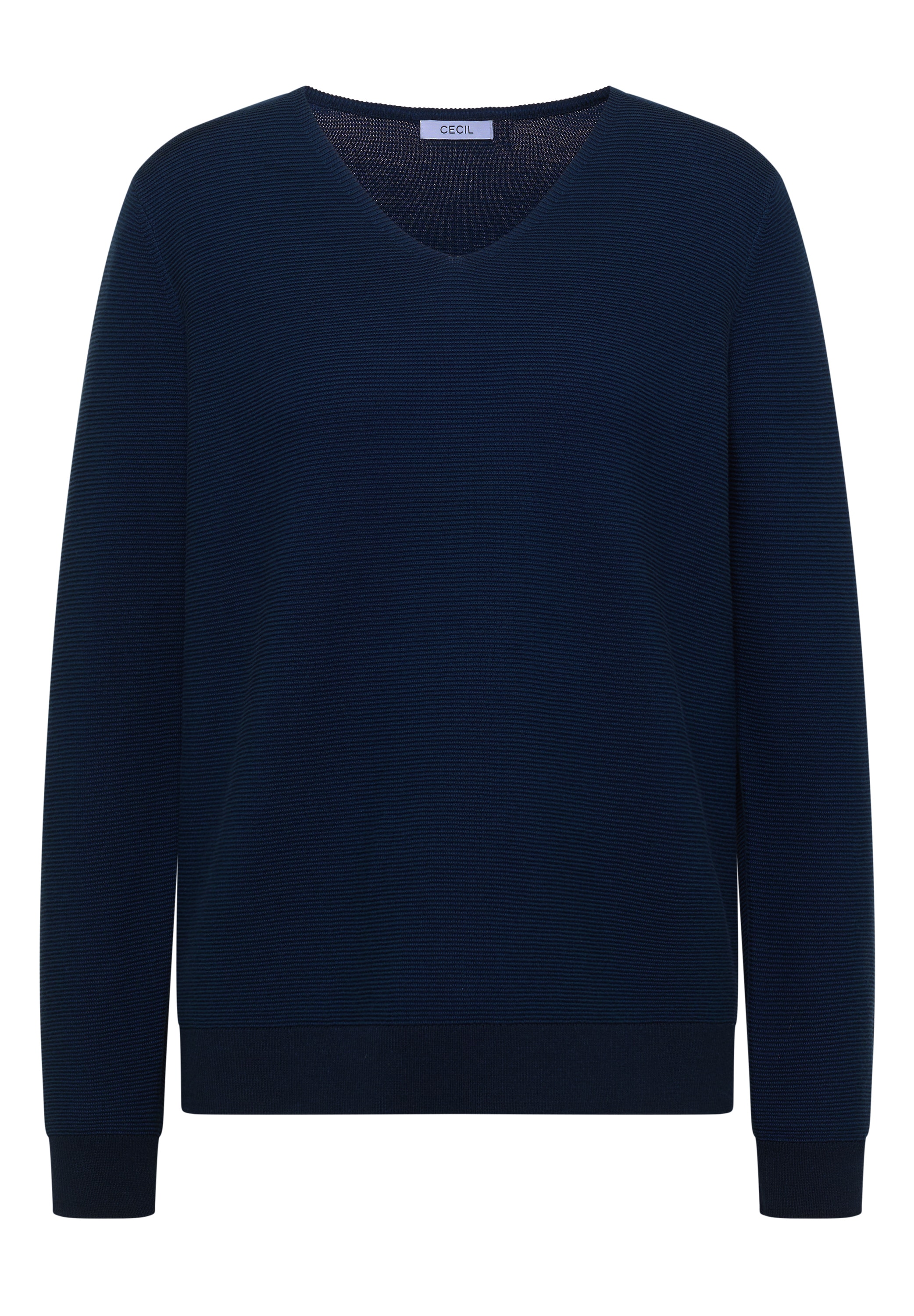 Cecil Strickpullover im Two-Tone-Look mit V-Neck