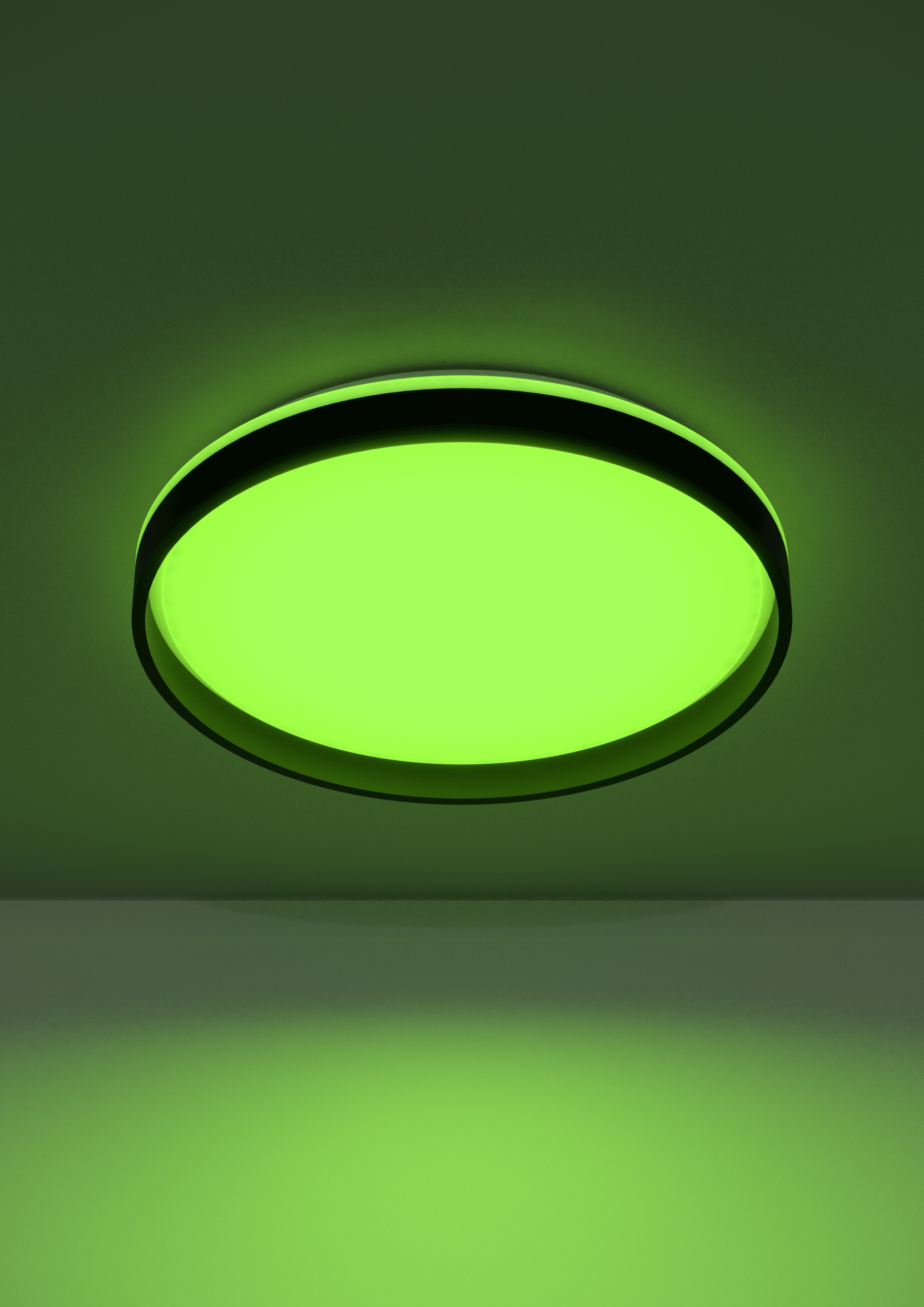 EGLO LED Deckenleuchte »MOSCHETTINO-Z Deckenlampe, Disco-Modus, ZigBee 3.0, Wohnzimmerlampe« LED-Modul 1 Stk. RGB | warmweiß - kaltweiß Fernbedienung inkl., App / Sprachsteuerung Alexa, H:7,9cm x D:49,1cm