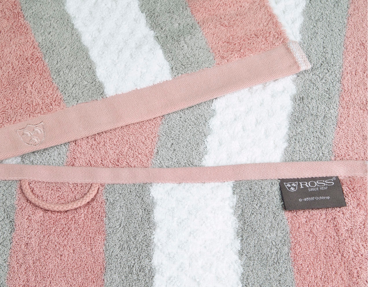 ROSS Duschtuch »Harmony« 100 % Baumwolle, Hoch Tief Struktur, viele Farben