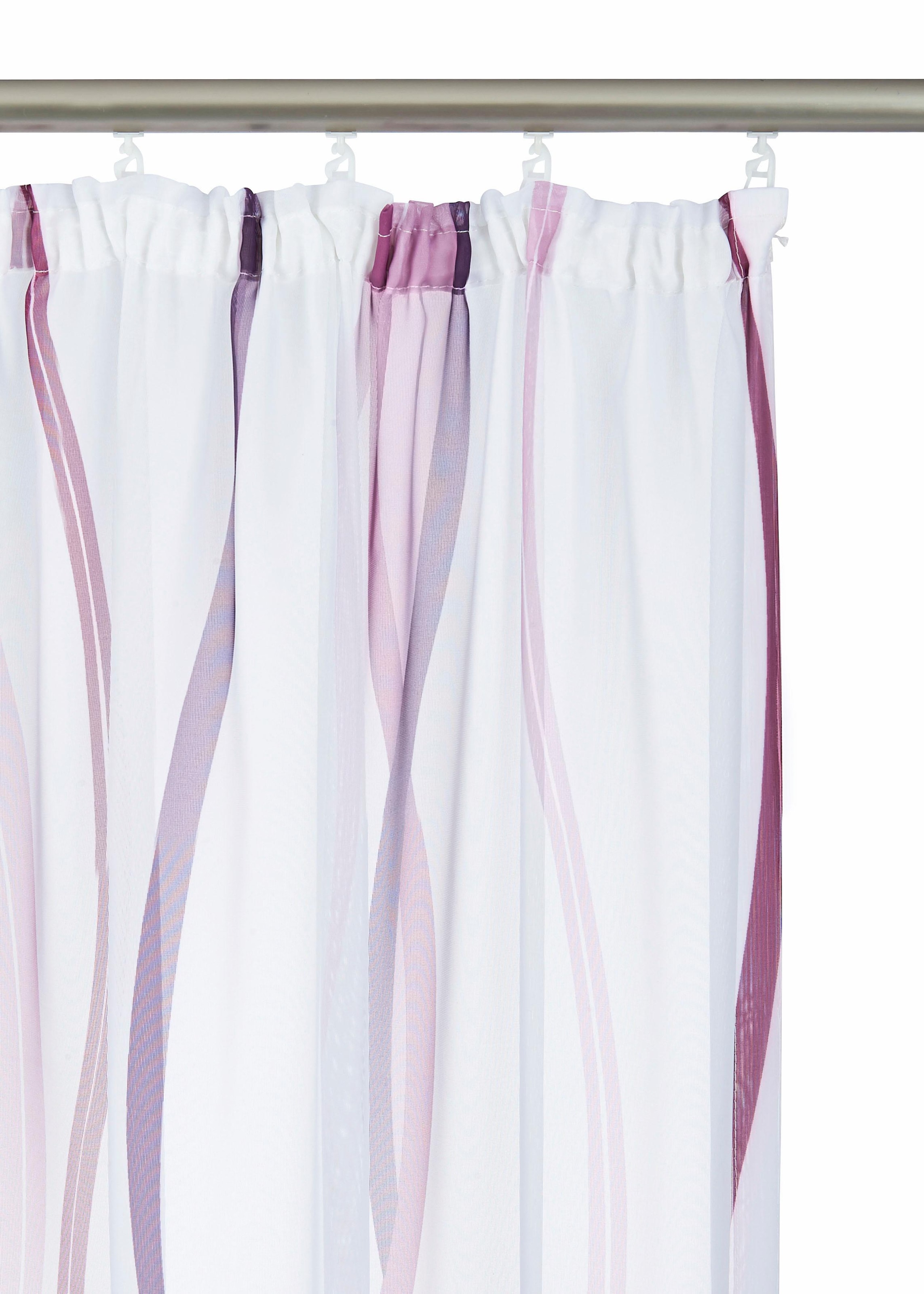 OTTO home Gardine »Dimona« Kräuselband 2 Stk. tlg. 2er-Set, Bestseller, Polyester, Wellen