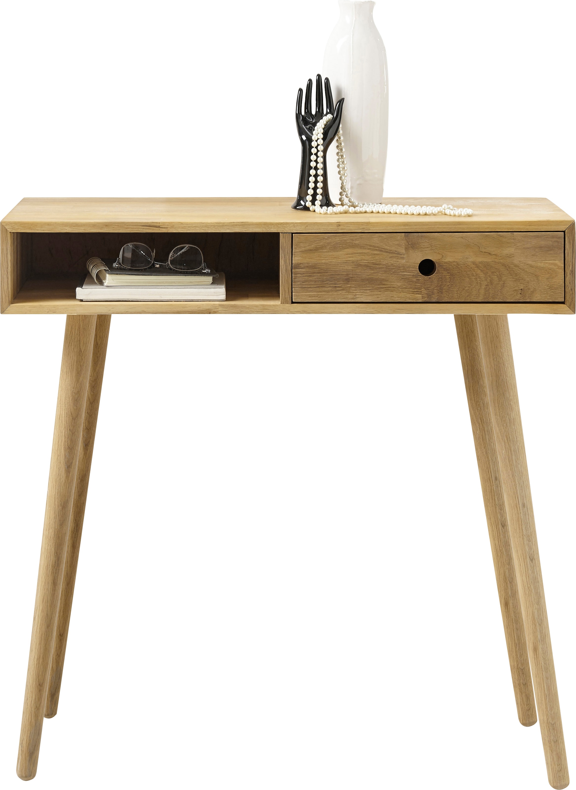 MCA furniture Konsole »Agra«, mit bequem Eiche bestellen Schublade Massivholz