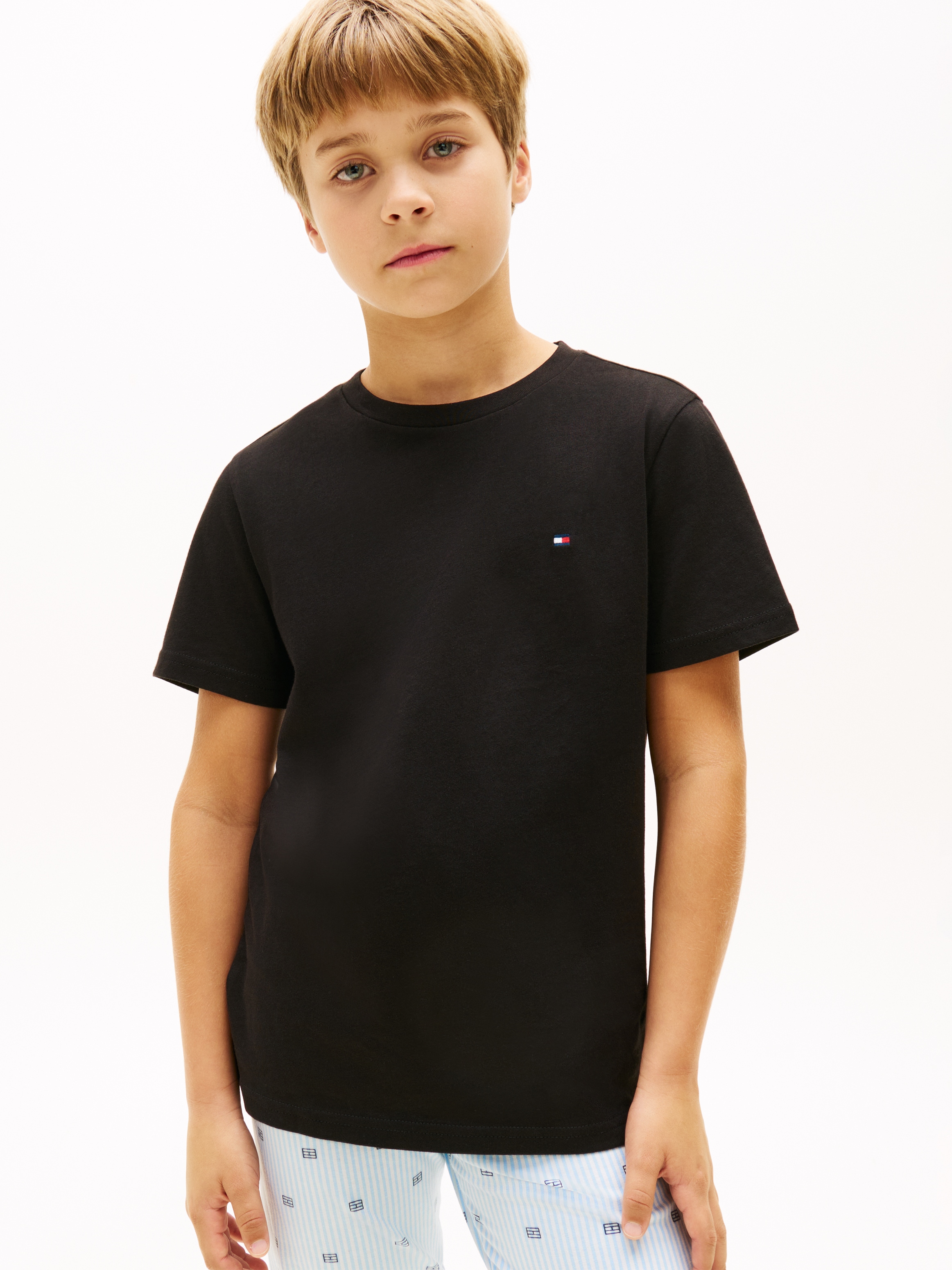 Tommy Hilfiger Underwear T-Shirt »2 PK SS TEE mit Stickerei und Rundhals im 2er-Pack« Packung, 2er-Pack, 2 tlg. unifarben, casual, regular fit, Baumwolle, Rundhals