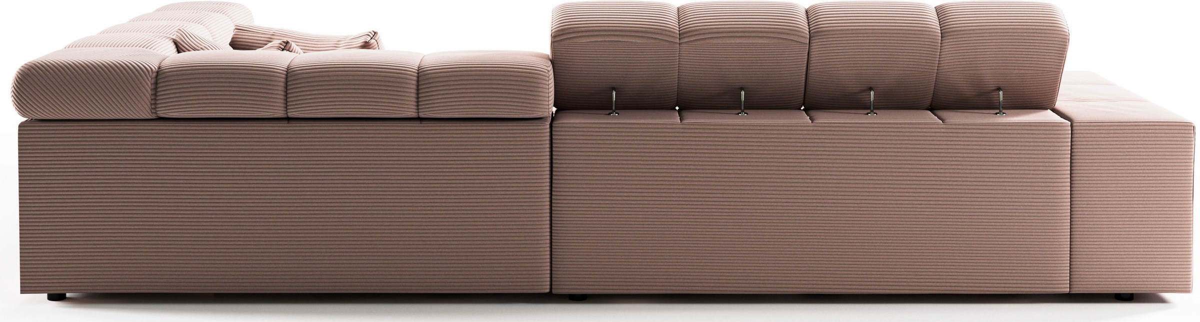 INOSIGN Ecksofa »Ancona incl. Kopfteilverstellung, Breite 319cm, L-Form«, wahlweise motorische Sitztiefenverstellung, auch in Cord + Easy Care