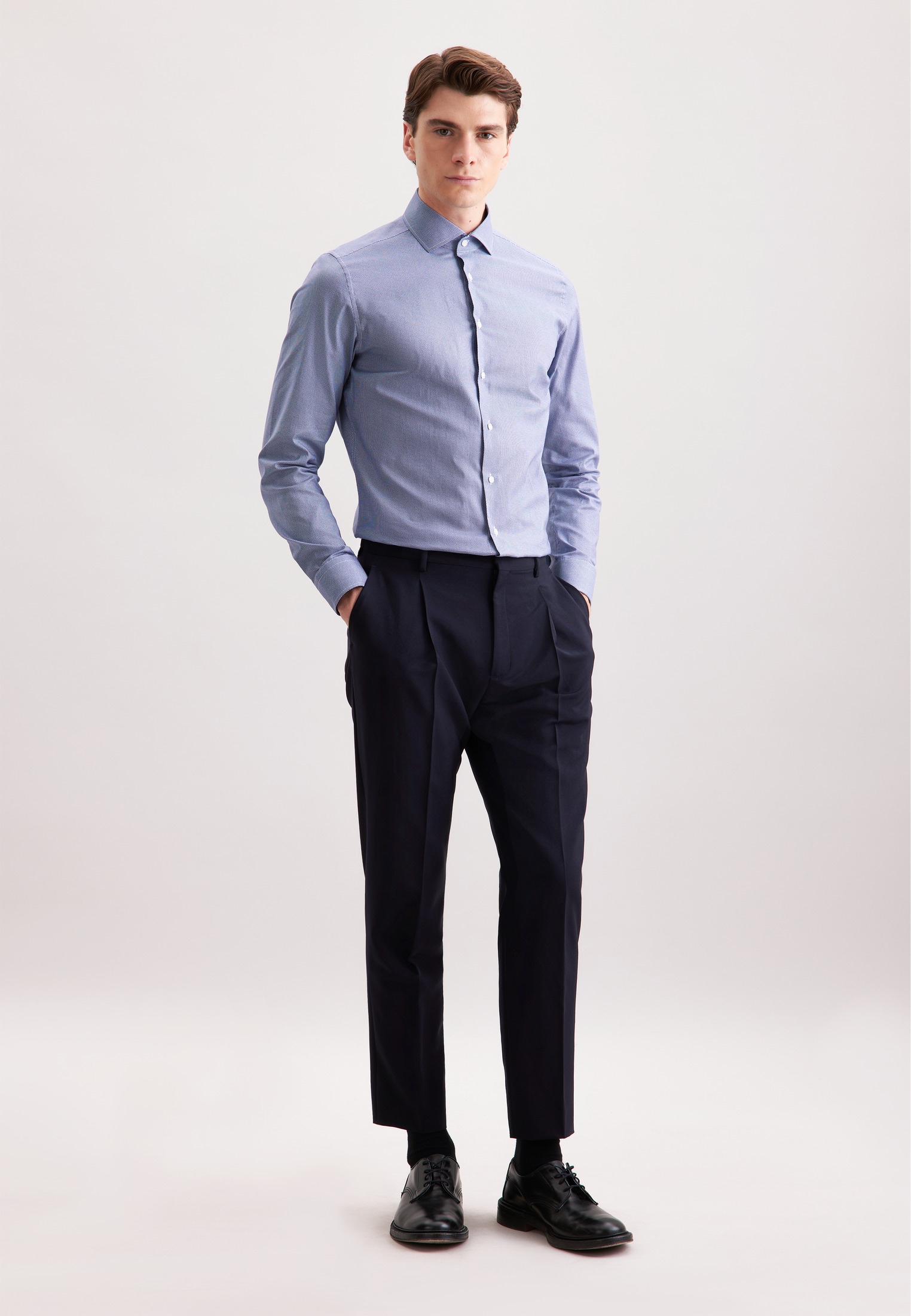 seidensticker Businesshemd »Schwarze Rose« Slim 1/1 Kentkragen Druck