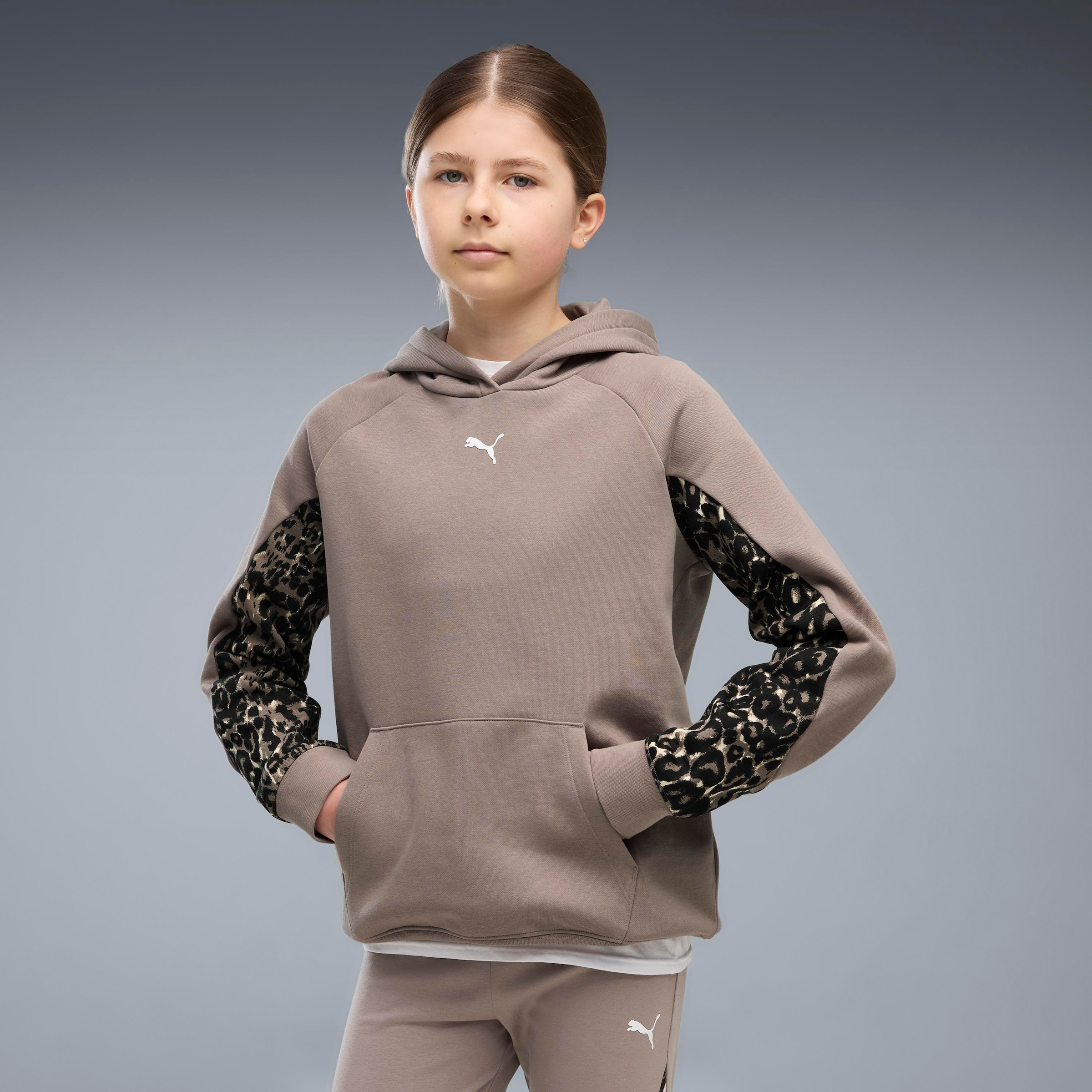 PUMA Kapuzensweatshirt »SPORT ANIMAL HOODIE FL G«, mit Kapuze, mit Kängurutasche, für Jugendliche
