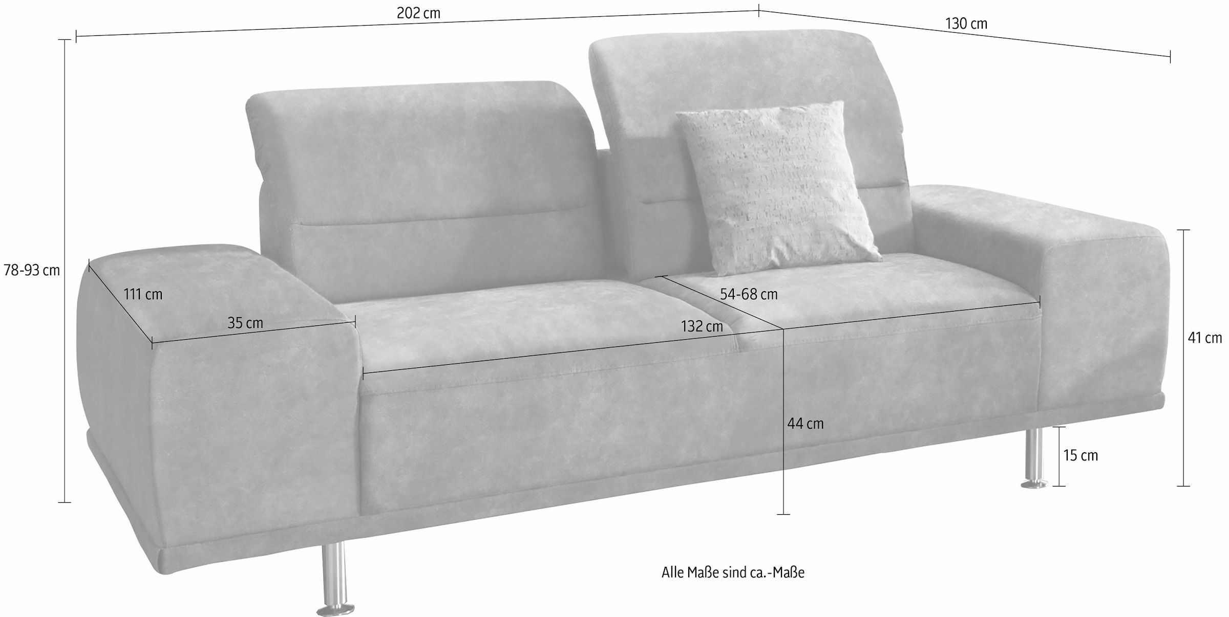 sit&more 2,5-Sitzer »Mariola«, mit Federkern, inklusive Sitztiefenverstellung