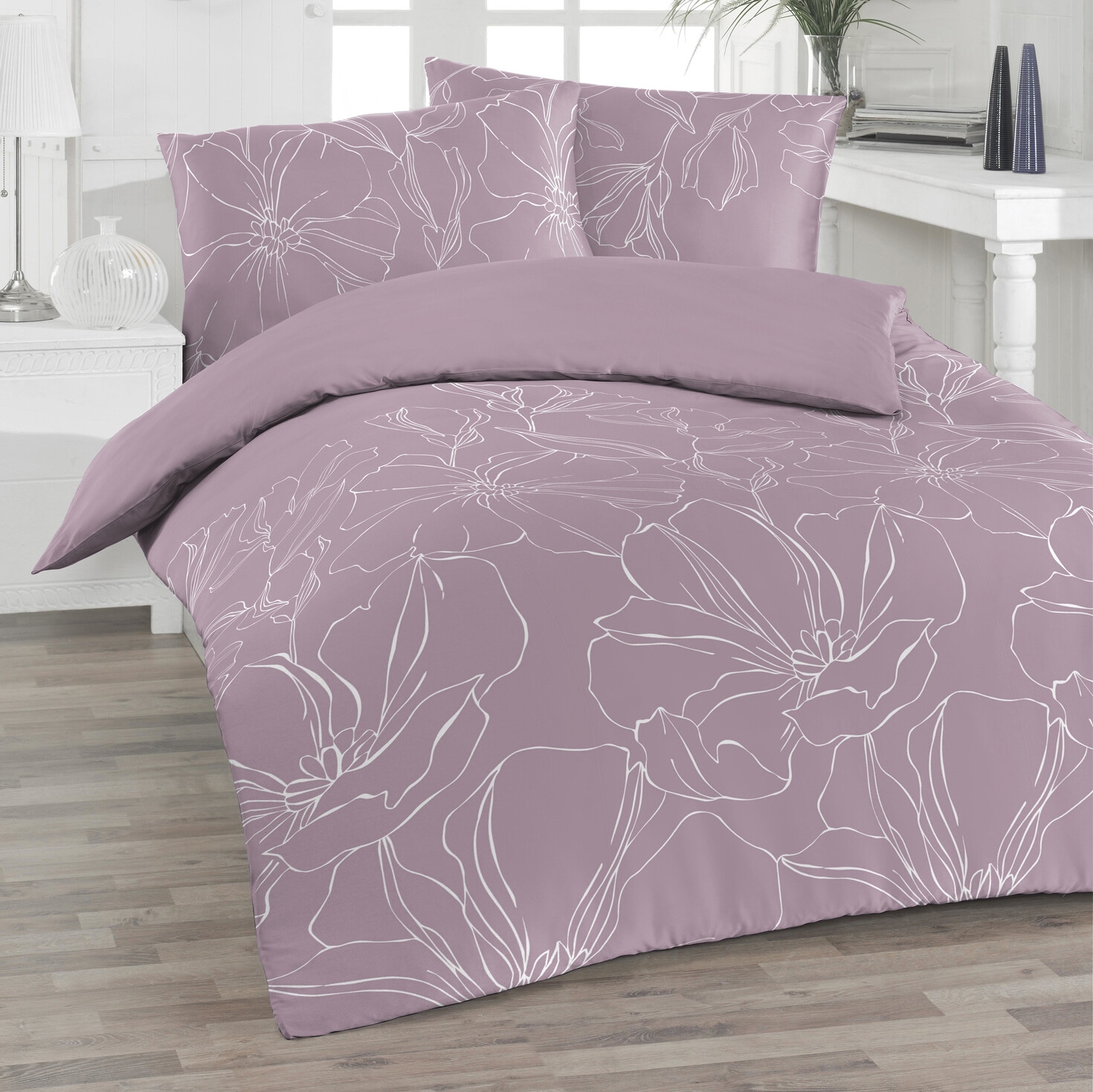 Florella Wendebettwäsche »Serisa, Edel Satin, 100 % Baumwolle«