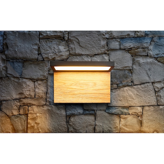 HEITRONIC LED Wandleuchte »Manao«, 1 flammig-flammig, Holzdekor, Außenlampe,  Wandlampe, Außenleuchte online kaufen | mit 3 Jahren XXL Garantie