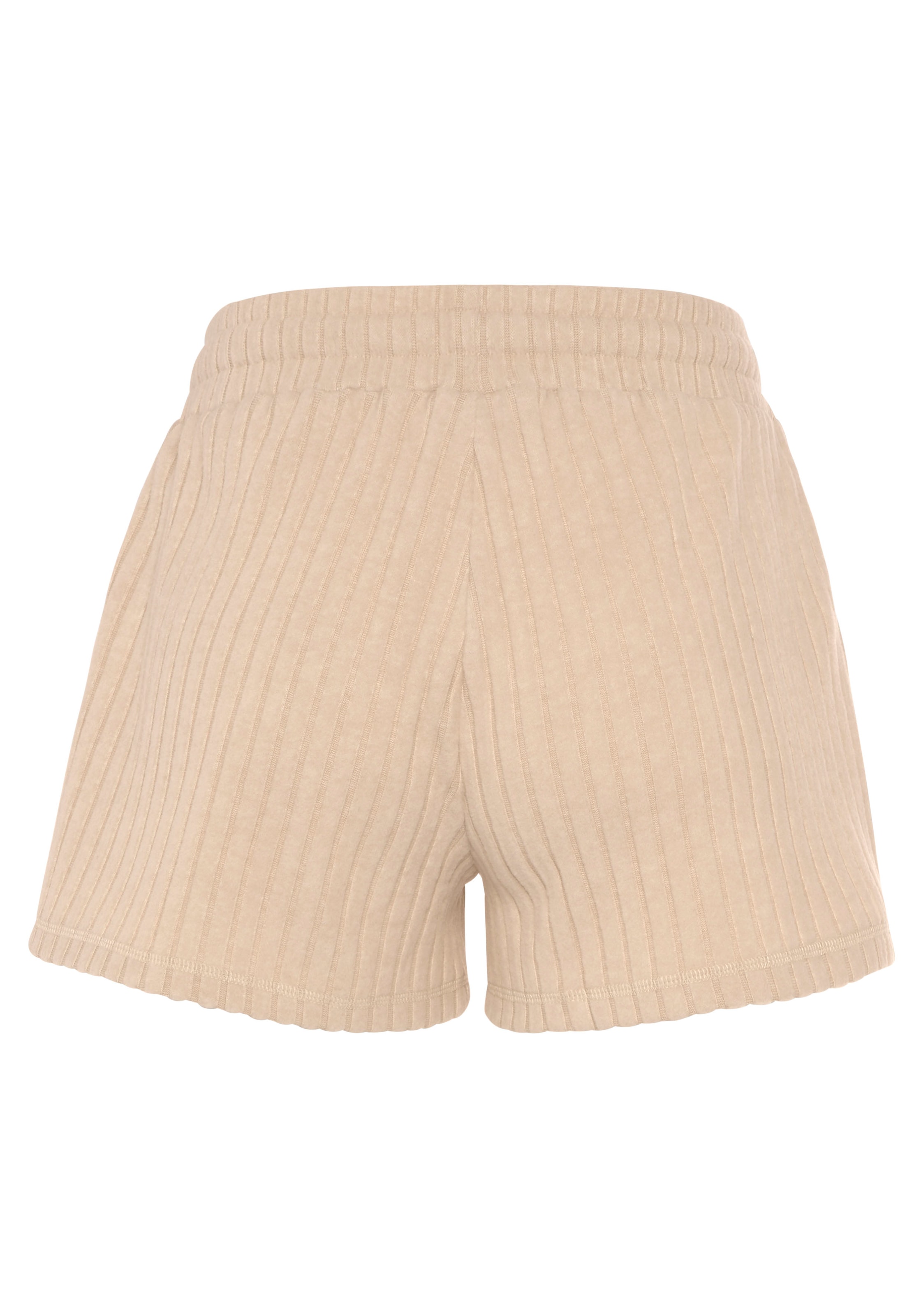 LASCANA Shorts »/ Loungeshorts/ Strickshorts«, meliert mit Bindeband, Loungewear