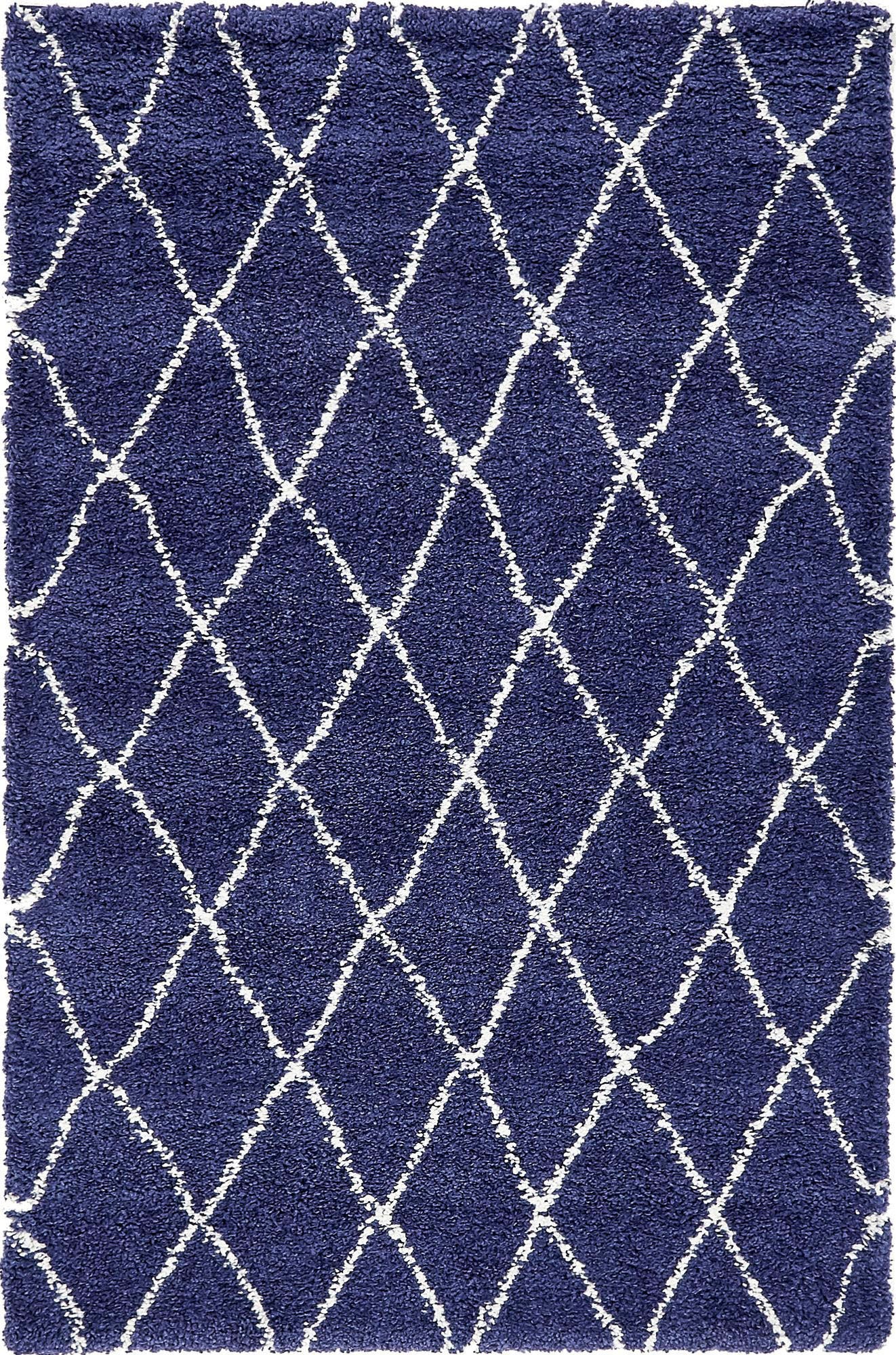 Myflair Möbel & Accessoires Hochflor-Teppich »Temara Shag Lagerräumung«, rechteckig, 51 mm Höhe, gewebt, Rauten Design, weich & kuschelig