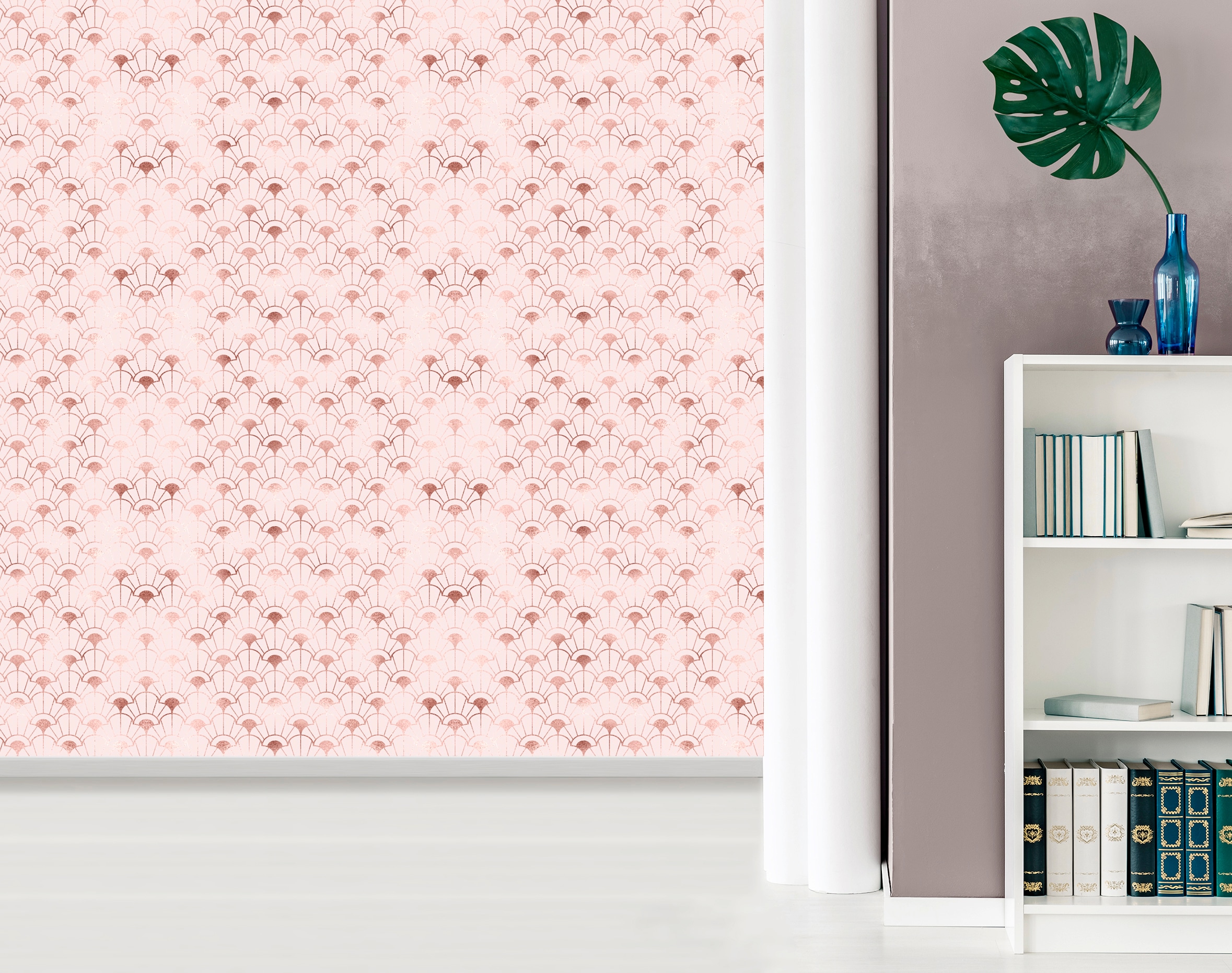 queence Vinyltapete »Oakley« Farbverlauf | abstrakt | bedruckt | gemustert glatt 90x250cm, selbstklebend, kinderleichte Anbringung, , Sticker