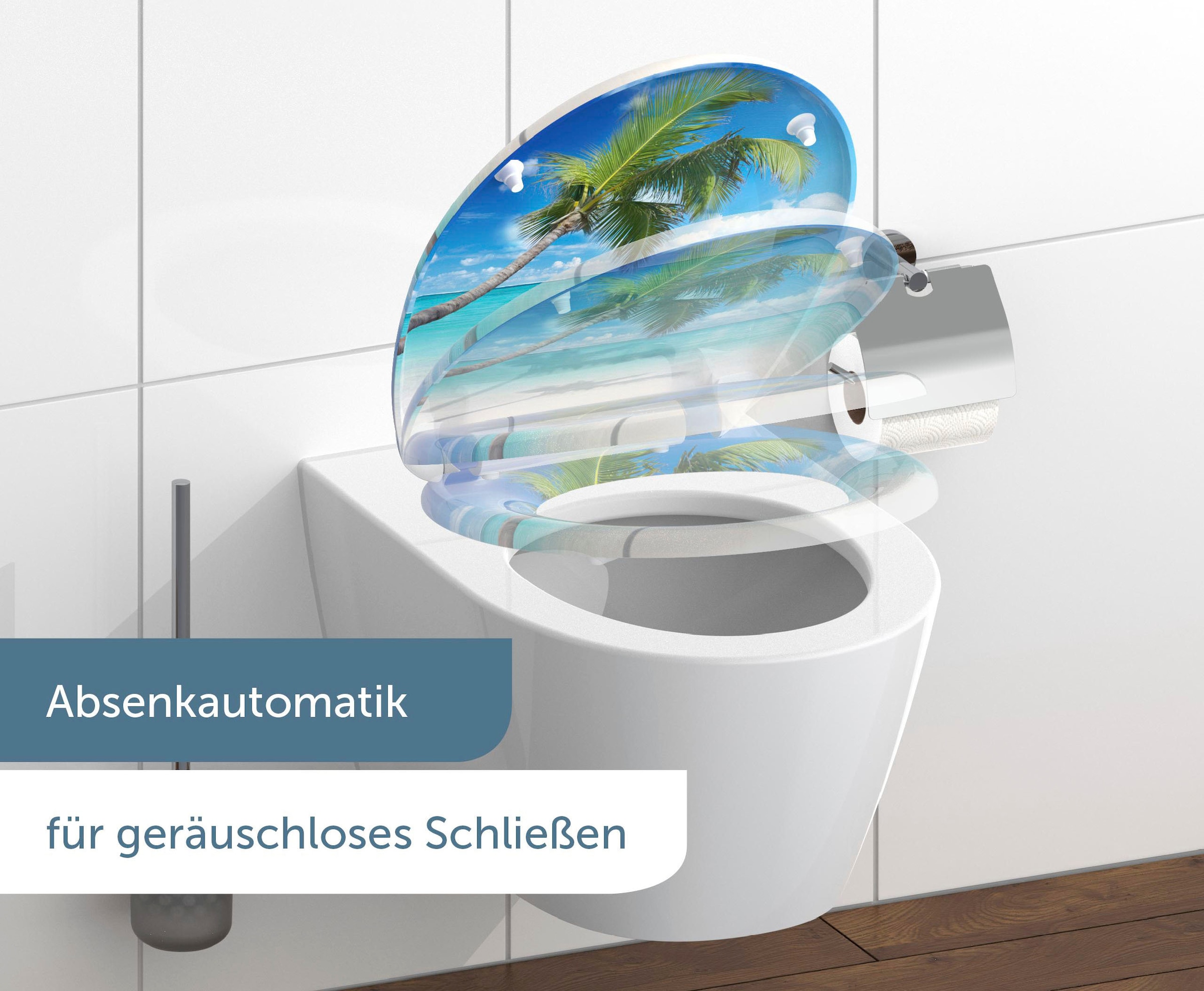 Schütte WC-Sitz »CARRIBEAN«, Duroplast, mit Absenkautomatik und Schnellverschluss