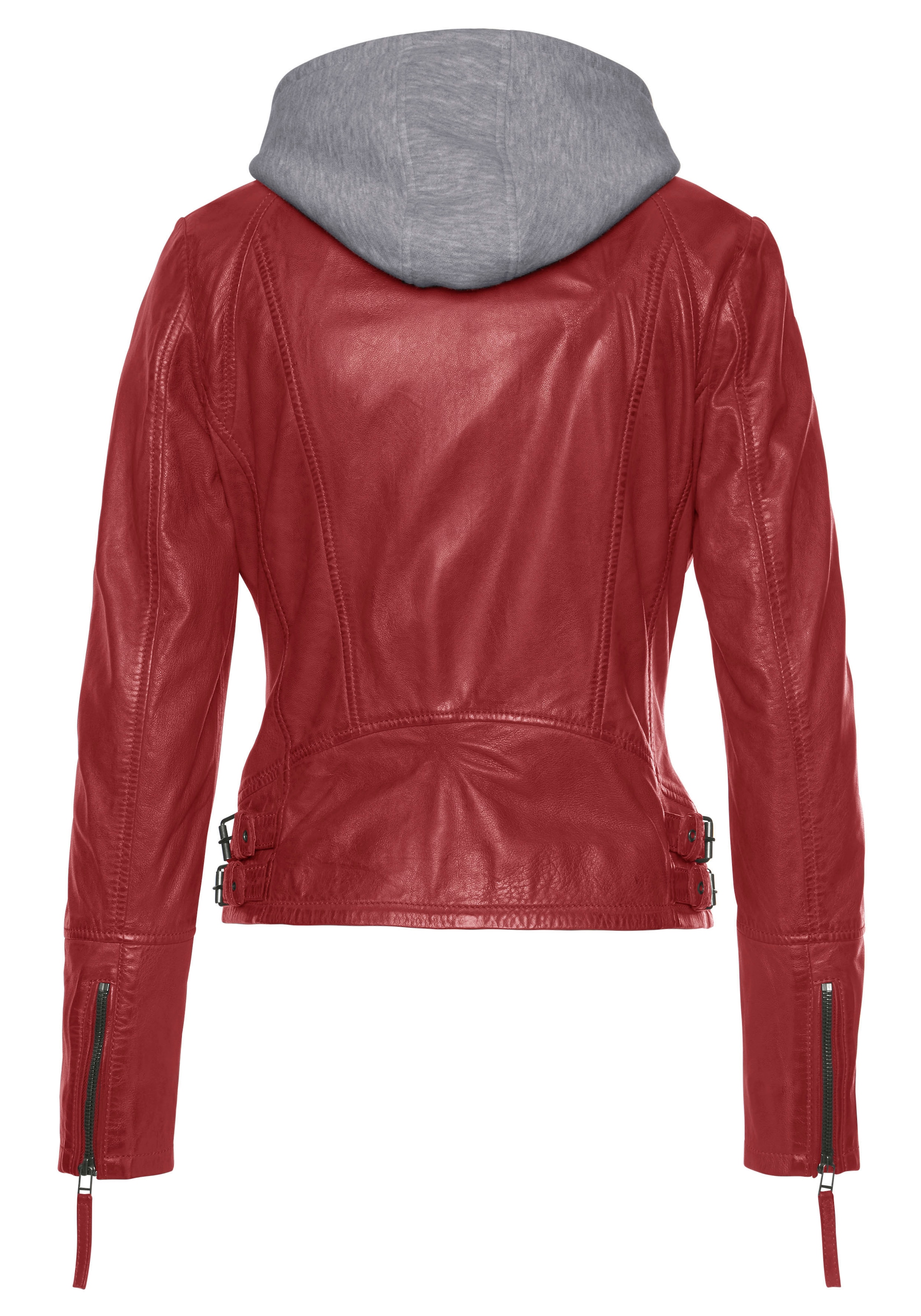 Gipsy Lederjacke »NOLA«, mit Kapuze, Two-in-One Style - mit abnehmbarer Jersey-Kapuze