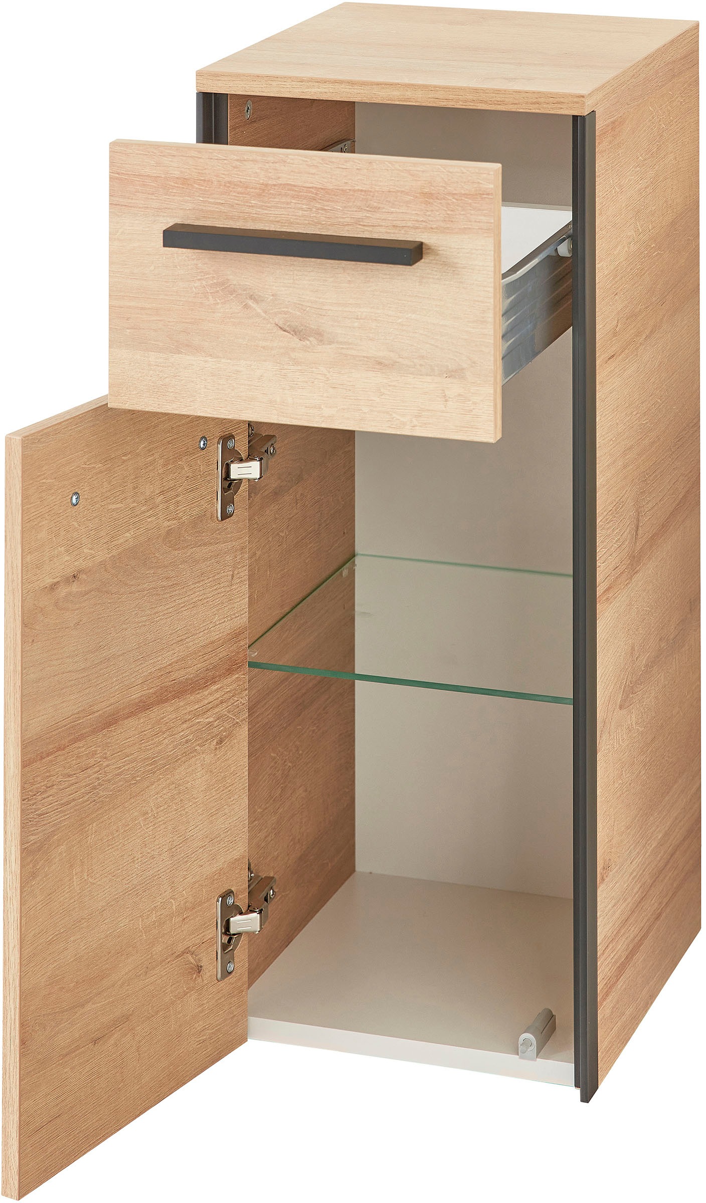 Saphir Badmöbel-Set »Quickset 395 5-teilig, Waschbeckenunterschrank mit LED-Spiegelschrank« 6 Stk. tlg.