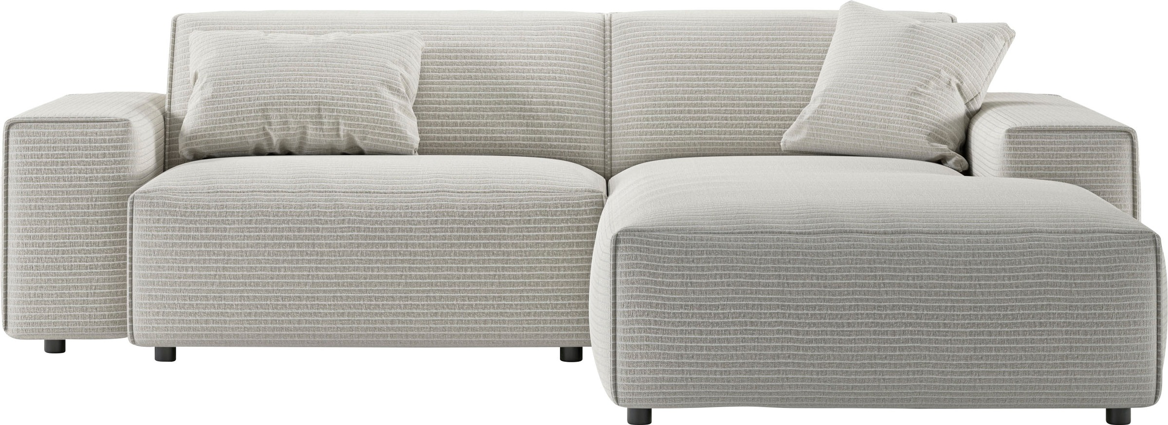andas Ecksofa »Glimminge L-Form auch in Breitcord, Feincord + Easy care-Bezug,«, Breite 234, Zierkissen