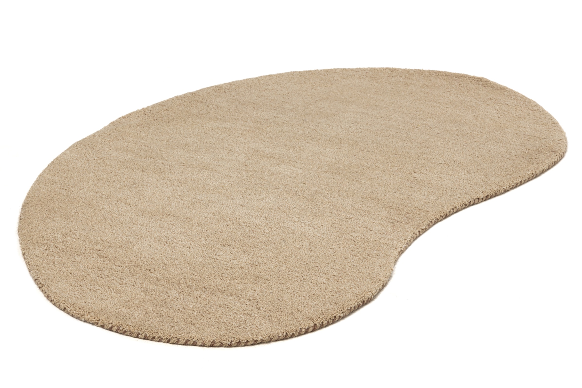 THEKO Wollteppich »Gabbeh Uni, Handweb Teppich, meliert, reine Wolle, handgewebt«, oval, 14 mm Höhe, Schlafzimmer, Wohnzimmer, Esszimmer, auch als Läufer, eckig oder rund