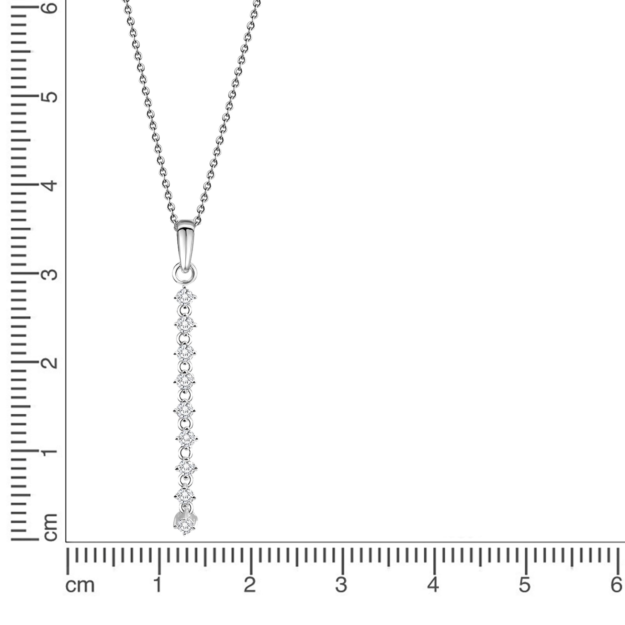 Firetti Kette mit Anhänger »Schmuck Geschenk Silber 925 Halsschmuck Halskette Ankerkette« mit Zirkonia (synth.)