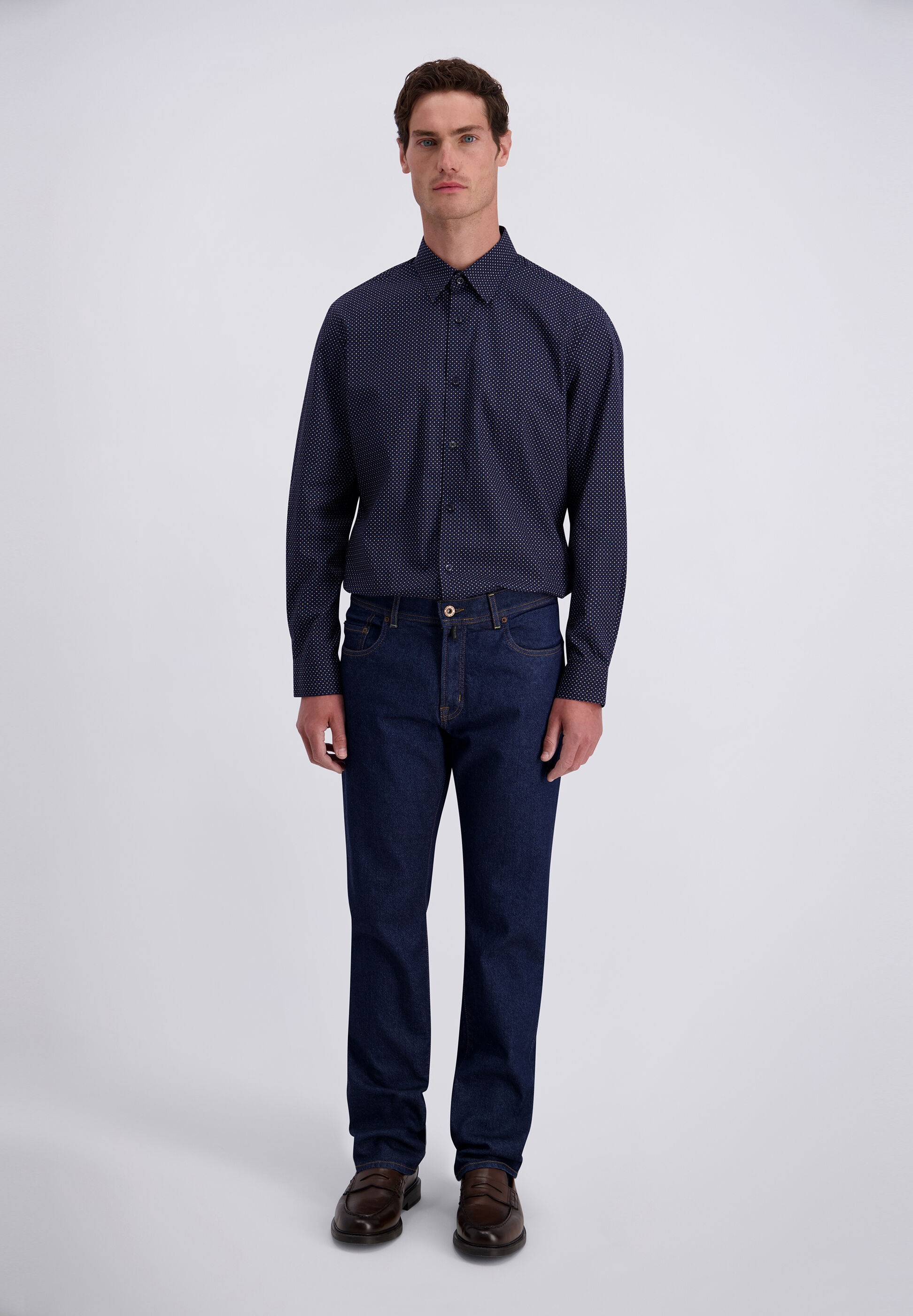 Pierre Cardin Straight-Jeans »Laval« mit Knopfverschluss