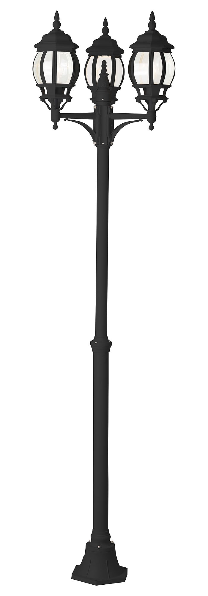 Brilliant Außen-Stehlampe »Istria«, 3 flammig-flammig, 235 cm Höhe, Ø 52 cm,  3 x E27, IP23, Alu-Druckguss/Glas, schwarz online kaufen | mit 3 Jahren XXL  Garantie