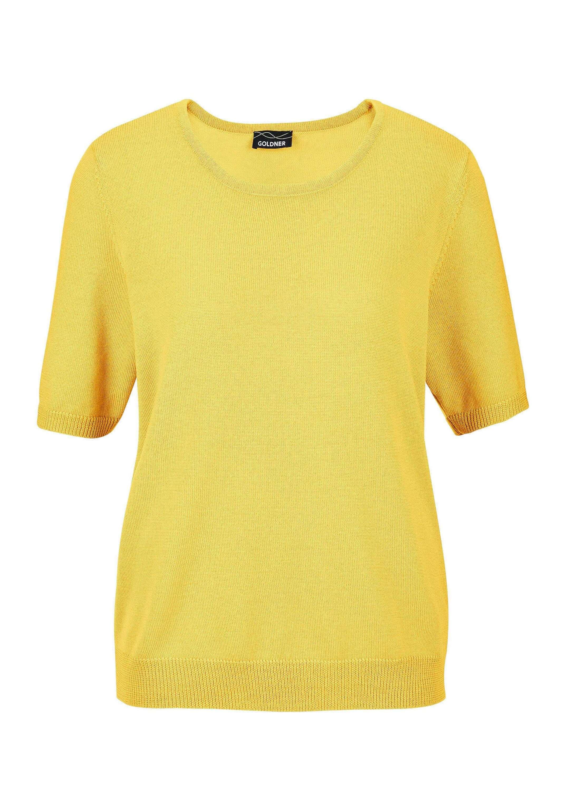 GOLDNER Strickpullover »Kurzgröße Strickpullover« Rippenbündchen