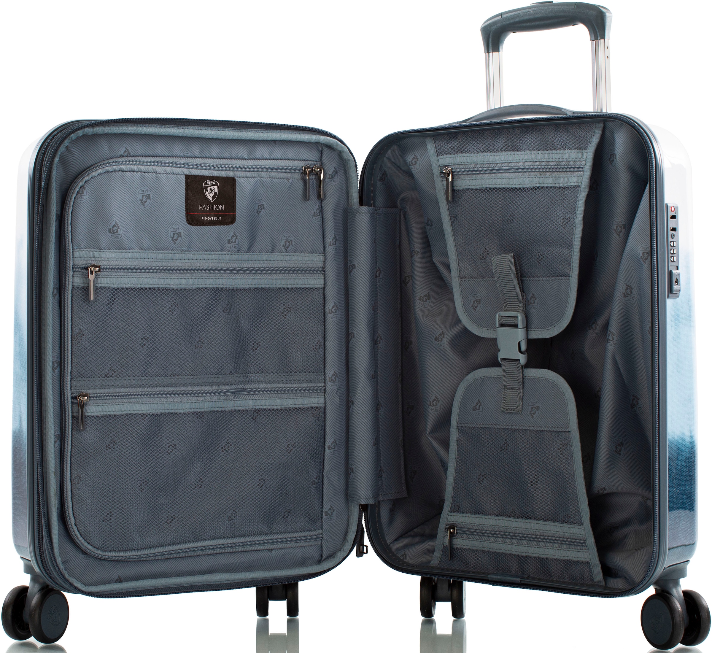 Heys Hartschalen-Trolley »Tie-Dye blau, 53 cm«, 4 Rollen, Heys x Joachim Llambi Handgepäck-Koffer Reisegepäck