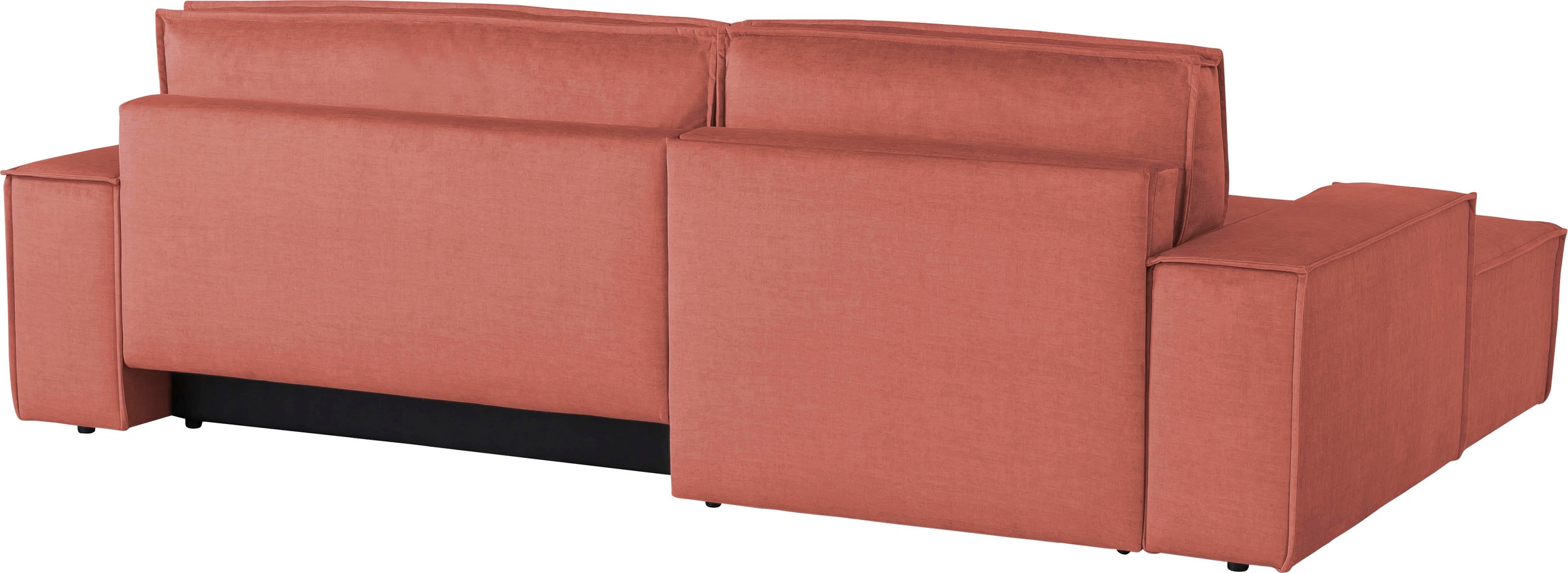 Home affaire Ecksofa SHERWOOD Schlafsofa 267 cm, L-Form, Schlaffunktion mit Bettkasten (210x136 cm), Cord, Vintage, Samtvelours