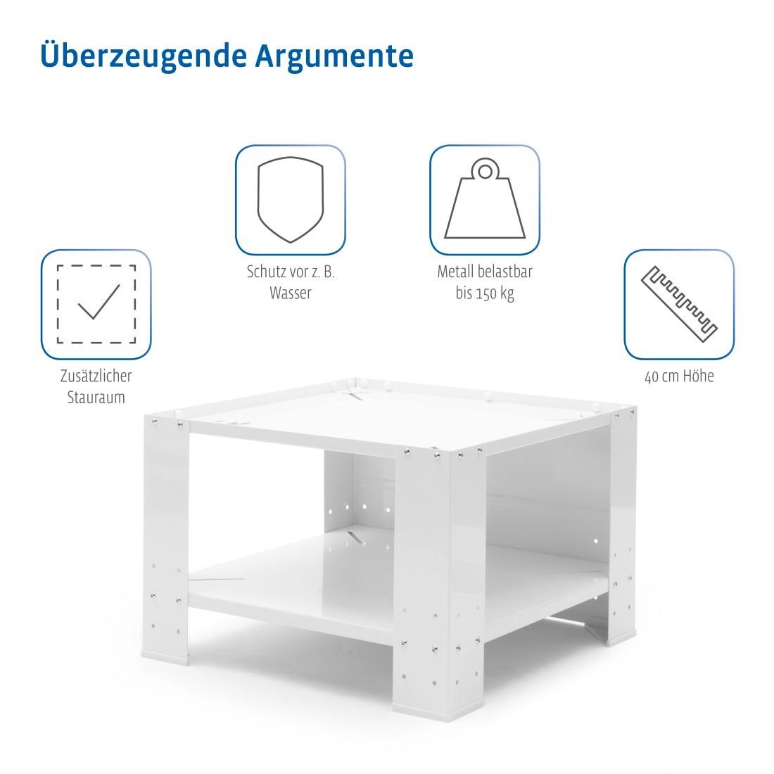 Xavax Unterbausockel »Sockel Untergestell 60 x 60 x 40cm Waschmaschine Trockner«, Hausgerätesockel verstellbar
