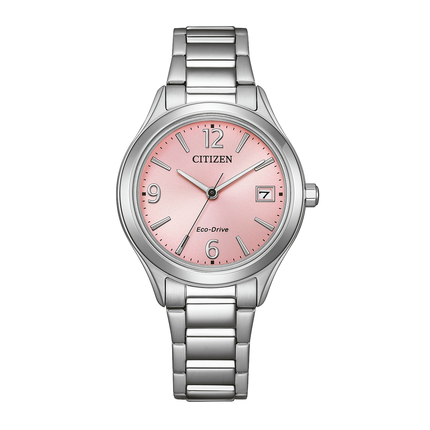 Citizen Solaruhr »Elegance« Armbanduhr, Damenuhr, Edelstahlarmband, analog, Big Date