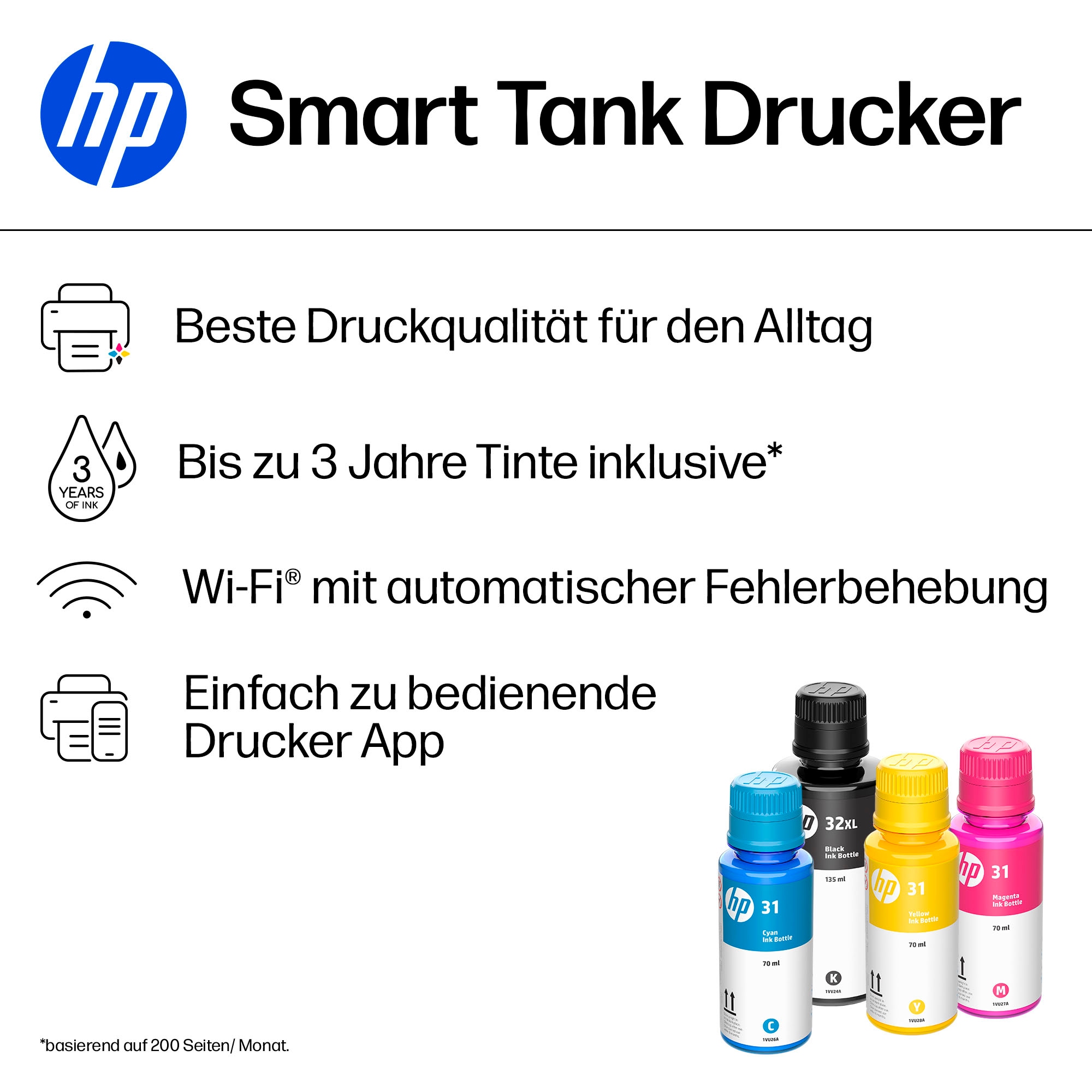 HP Multifunktionsdrucker »Smart Tank 7005« Bis zu 20€ Cashback sichern! Nur bis zum 31.10.2026