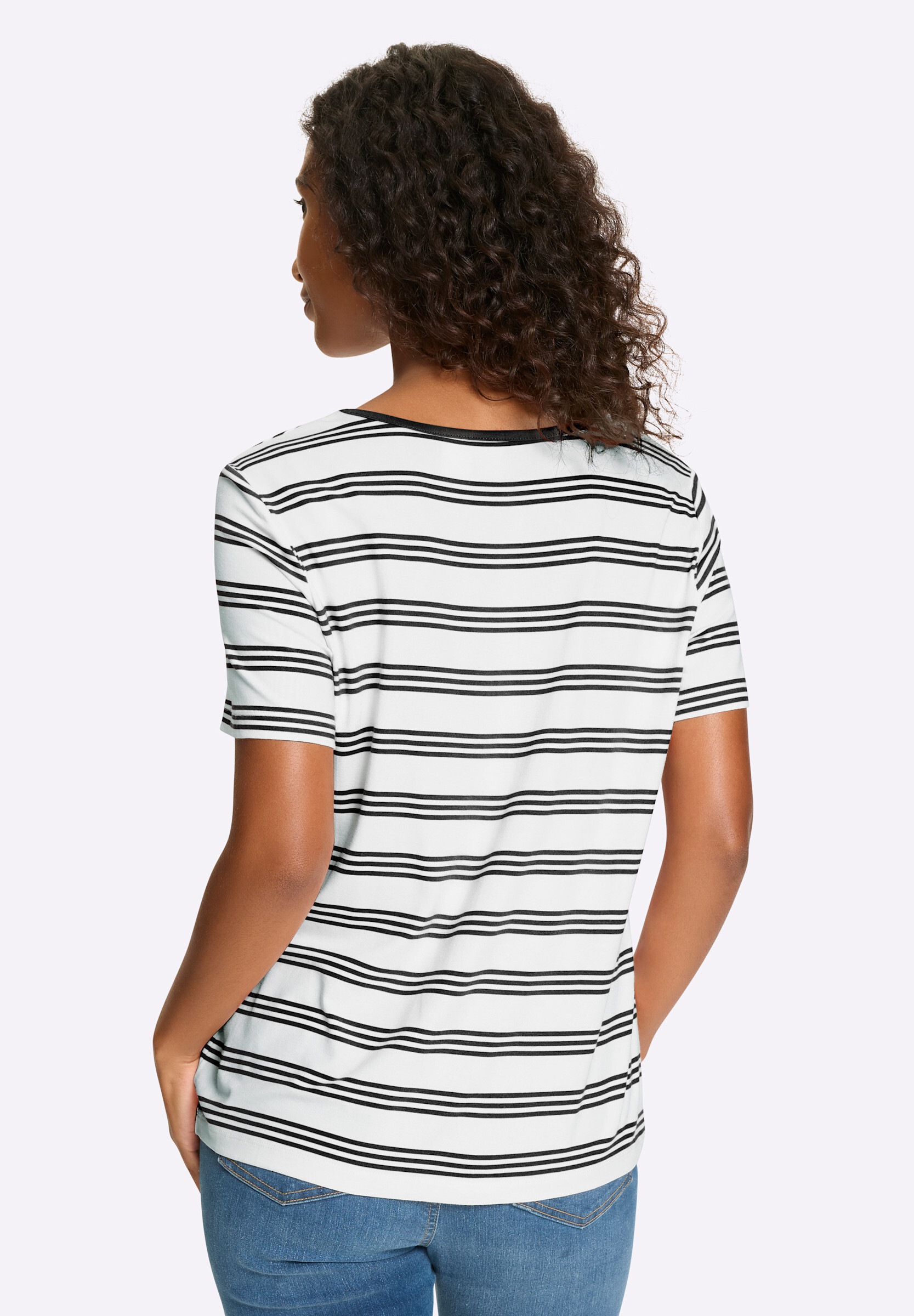 heine T-Shirt »Shirt Kurzarmshirt im Ringel-Look«