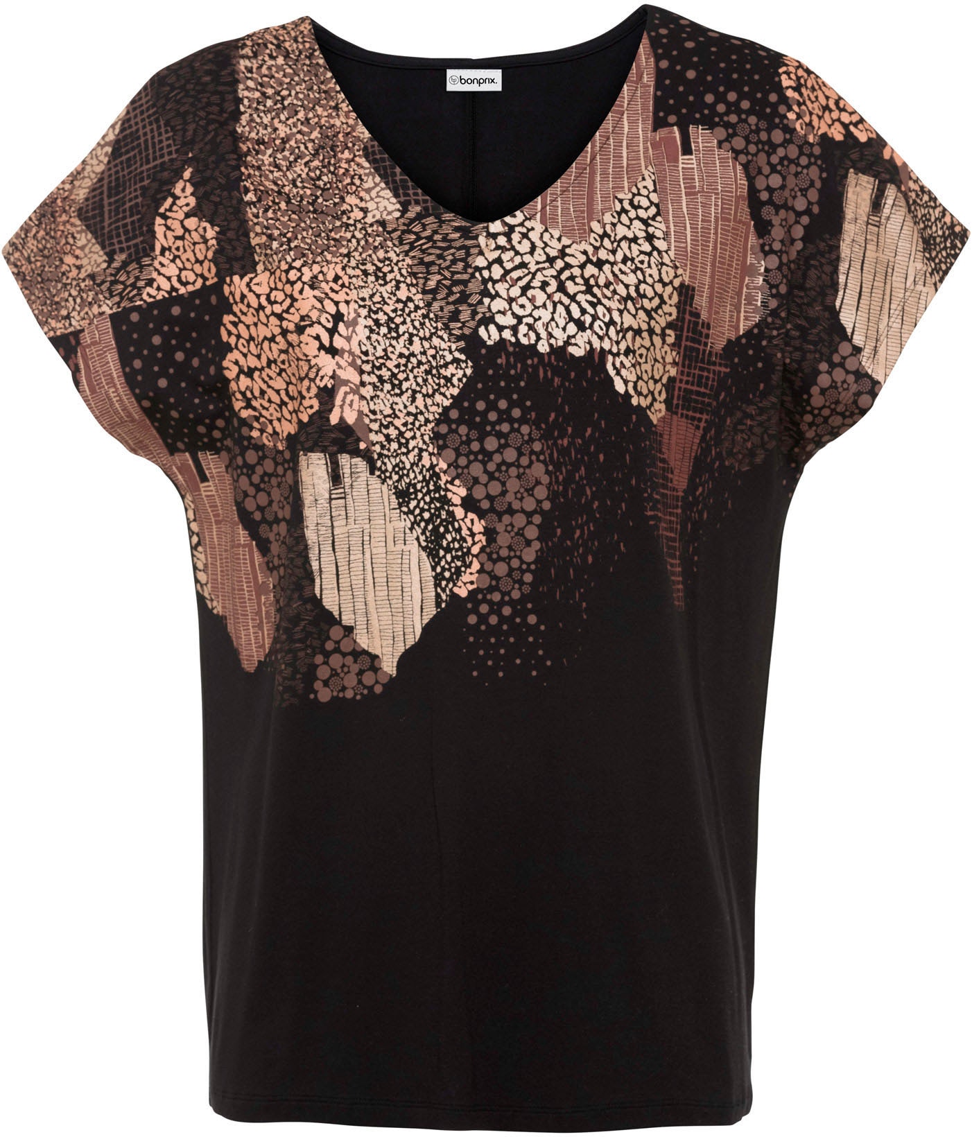 bonprix T-Shirt Oversize-Passform, überschnittene Schultern, Kurzarm, aus Viskose